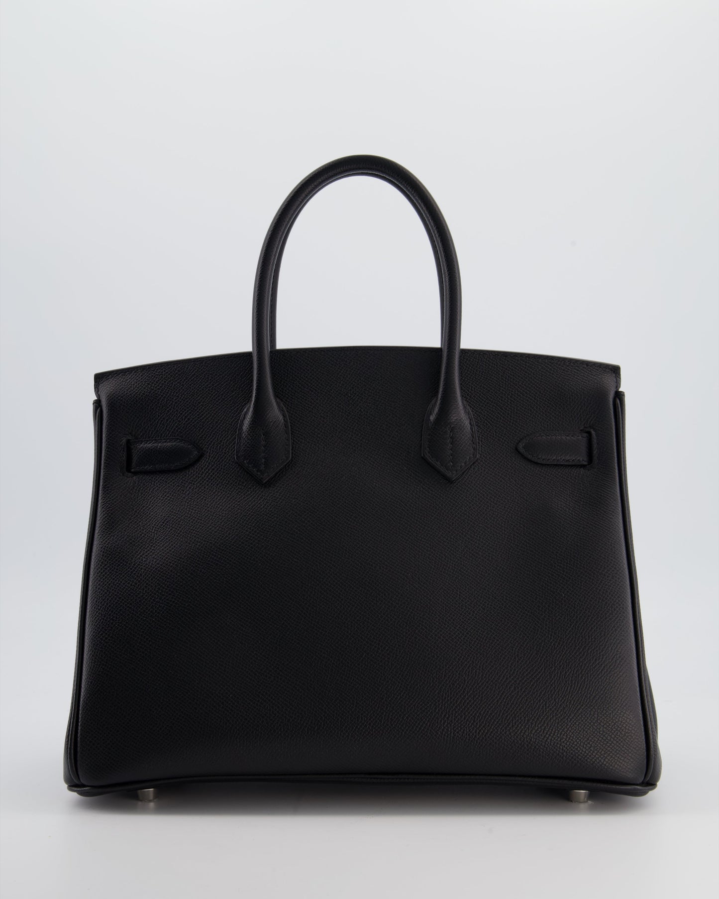 Herm�s Birkin 30 Retourne Bag in Noir Epsom Leather with Palladium Hardware