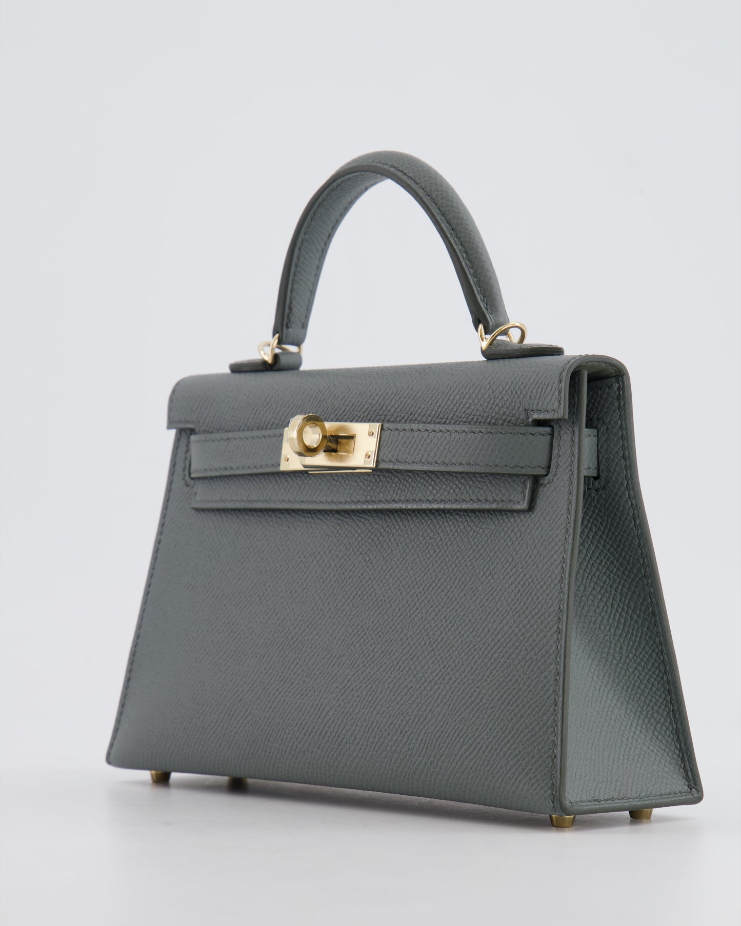 *RARE* Herm�s Mini Kelly II 20 Bag in Vert Amande Epsom Leather with Permabrass Hardware