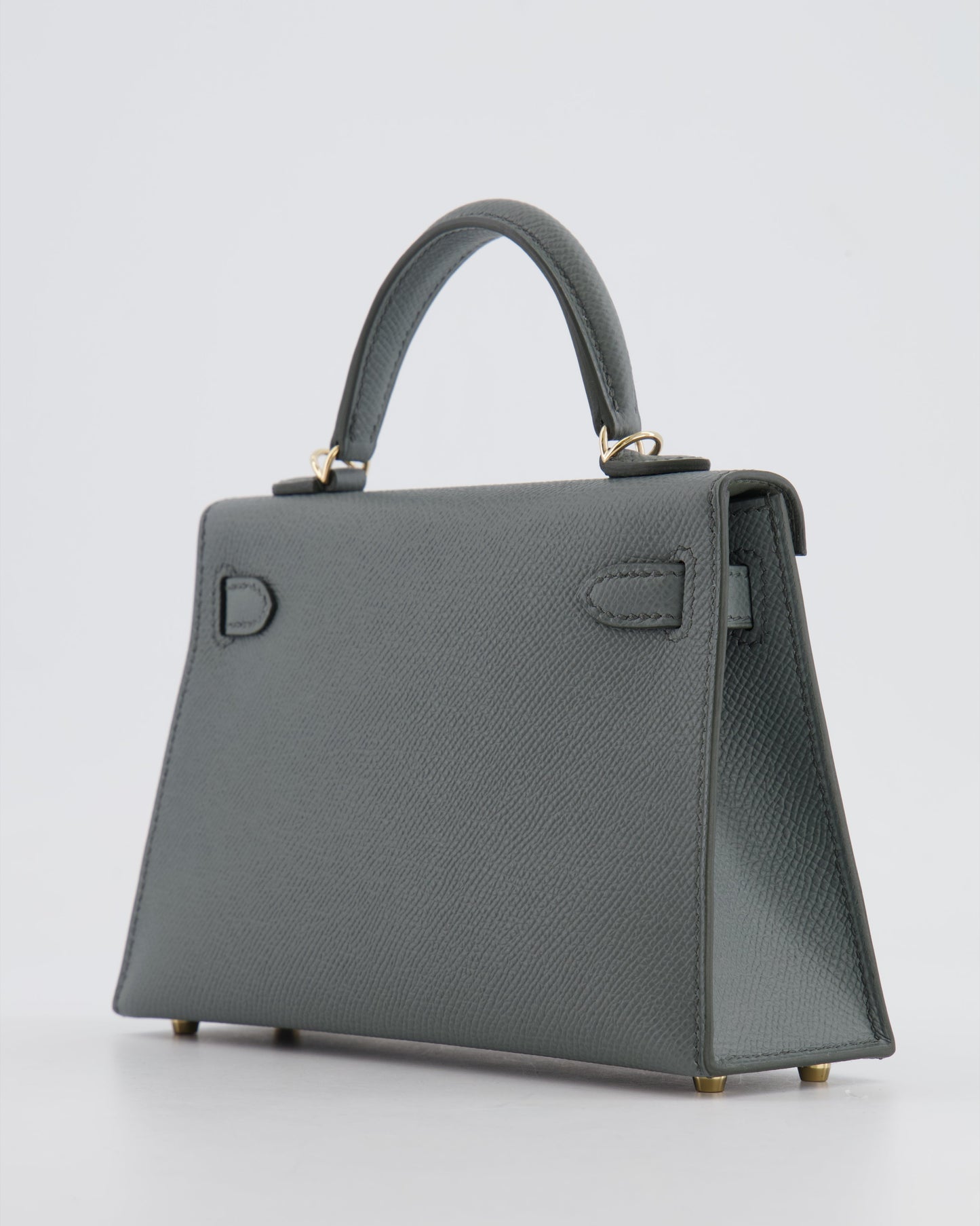 *RARE* Herm�s Mini Kelly II 20 Bag in Vert Amande Epsom Leather with Permabrass Hardware