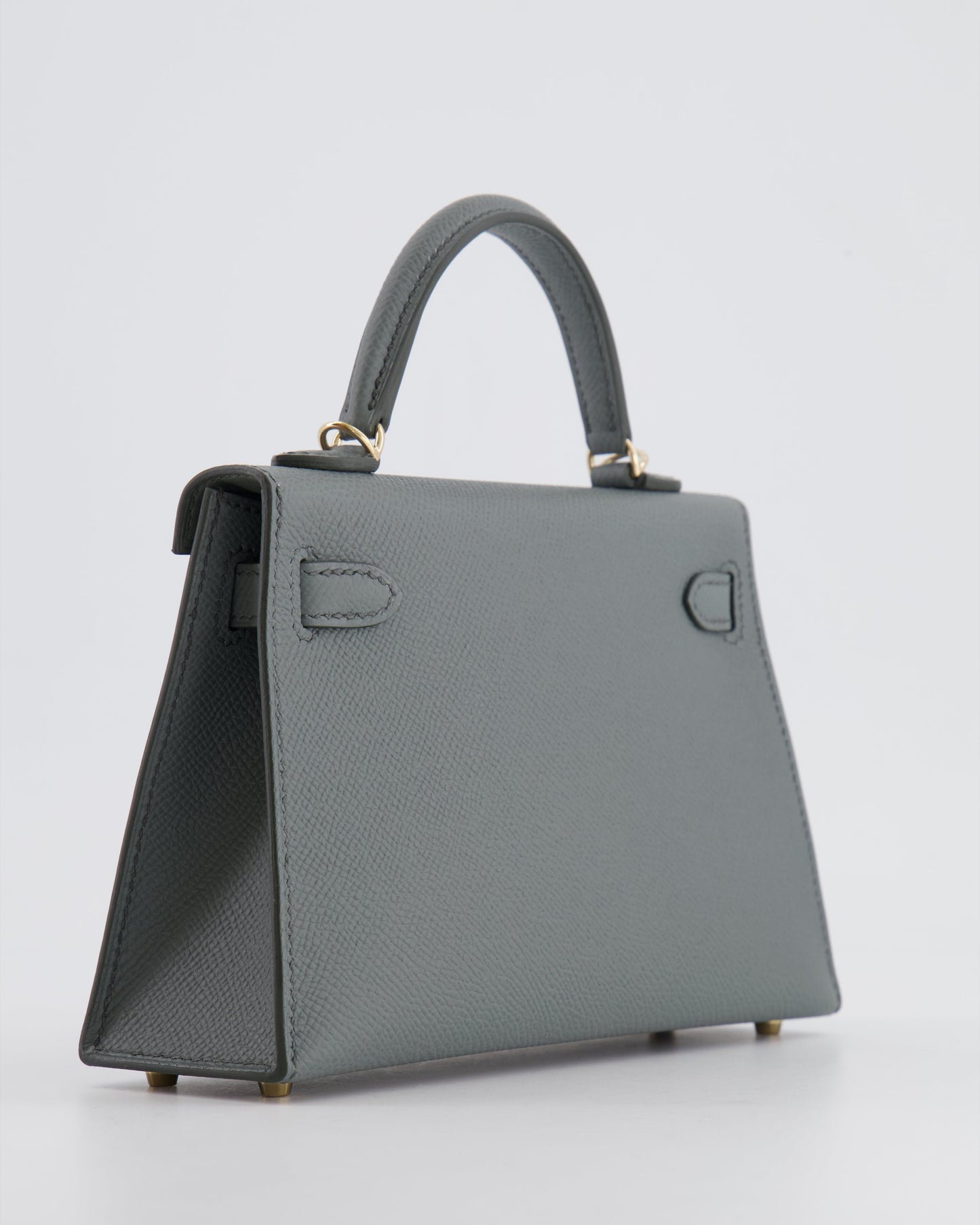 *RARE* Herm�s Mini Kelly II 20 Bag in Vert Amande Epsom Leather with Permabrass Hardware