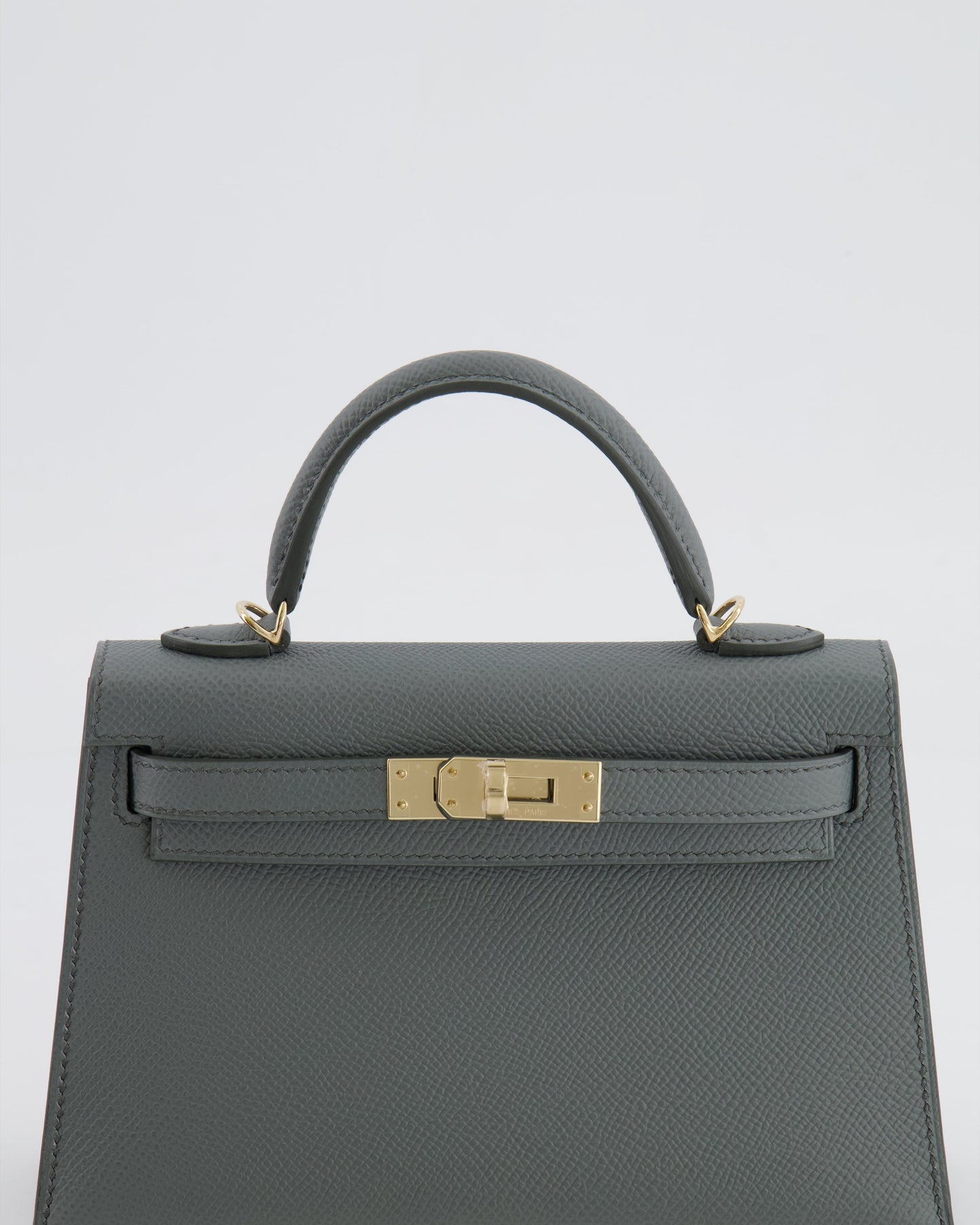 *RARE* Herm�s Mini Kelly II 20 Bag in Vert Amande Epsom Leather with Permabrass Hardware