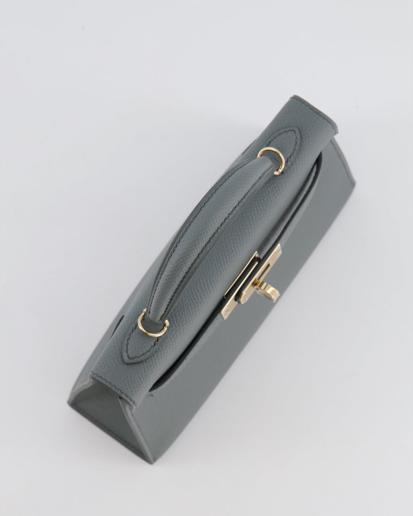 *RARE* Herm�s Mini Kelly II 20 Bag in Vert Amande Epsom Leather with Permabrass Hardware