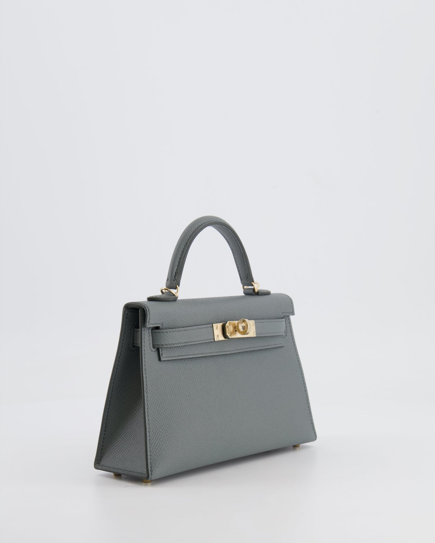 *RARE* Herm�s Mini Kelly II 20 Bag in Vert Amande Epsom Leather with Permabrass Hardware