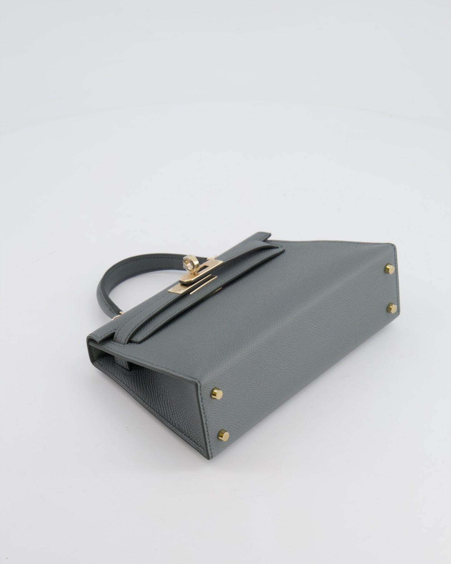 *RARE* Herm�s Mini Kelly II 20 Bag in Vert Amande Epsom Leather with Permabrass Hardware