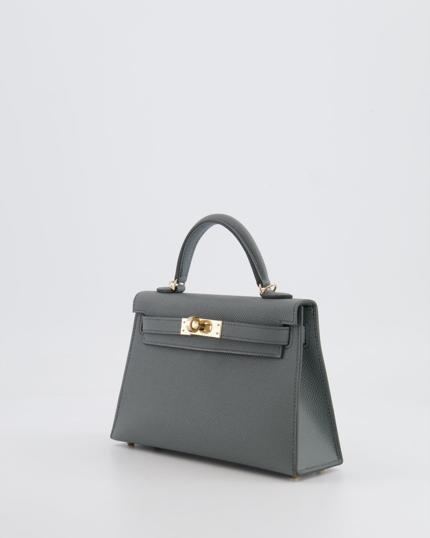 *RARE* Herm�s Mini Kelly II 20 Bag in Vert Amande Epsom Leather with Permabrass Hardware