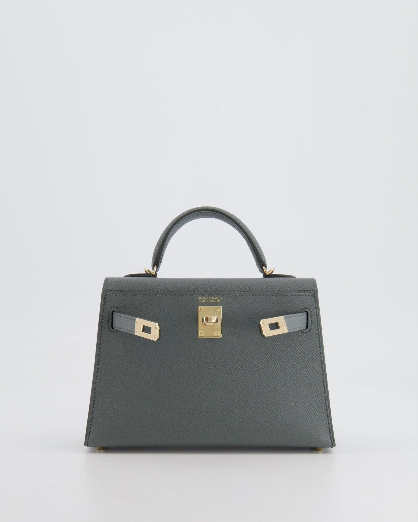 *RARE* Herm�s Mini Kelly II 20 Bag in Vert Amande Epsom Leather with Permabrass Hardware