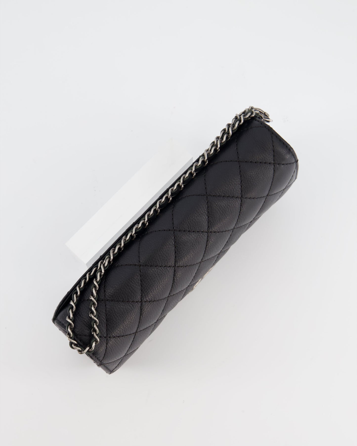 Chanel Black Clutch Wallet in Caviar Leather with Ruthenium Hardware