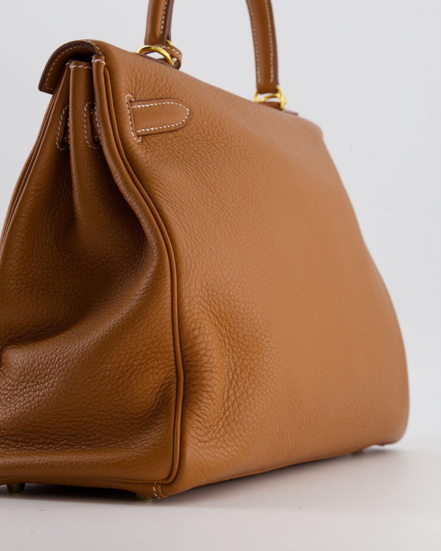 *RARE* Herm�s Kelly 35 Retourne Bag in Gold Togo Leather with Gold Hardware