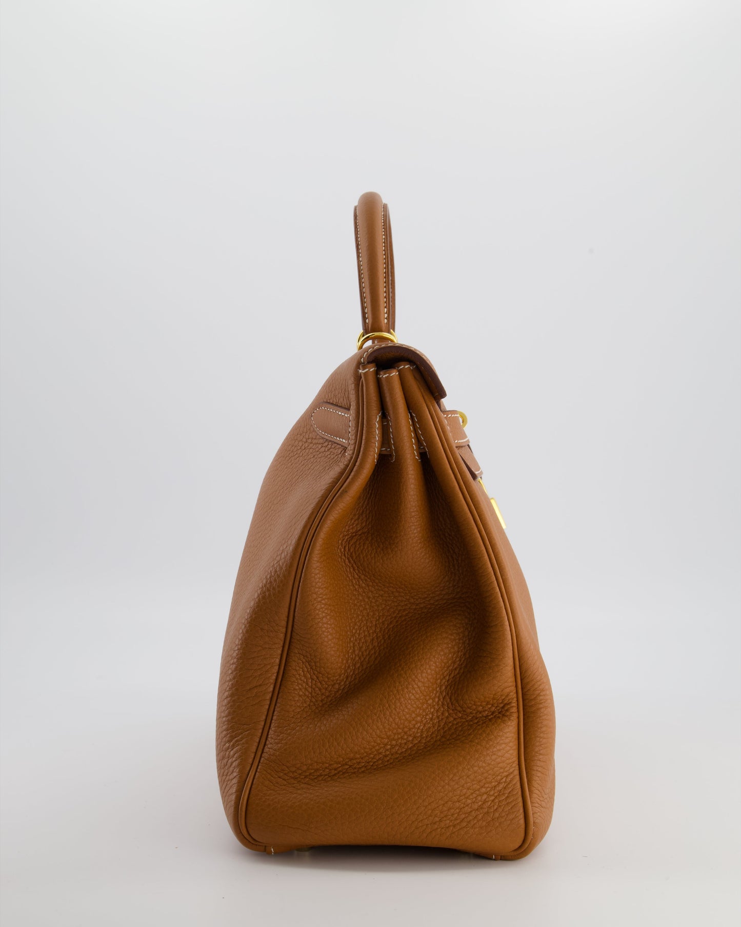 *RARE* Herm�s Kelly 35 Retourne Bag in Gold Togo Leather with Gold Hardware