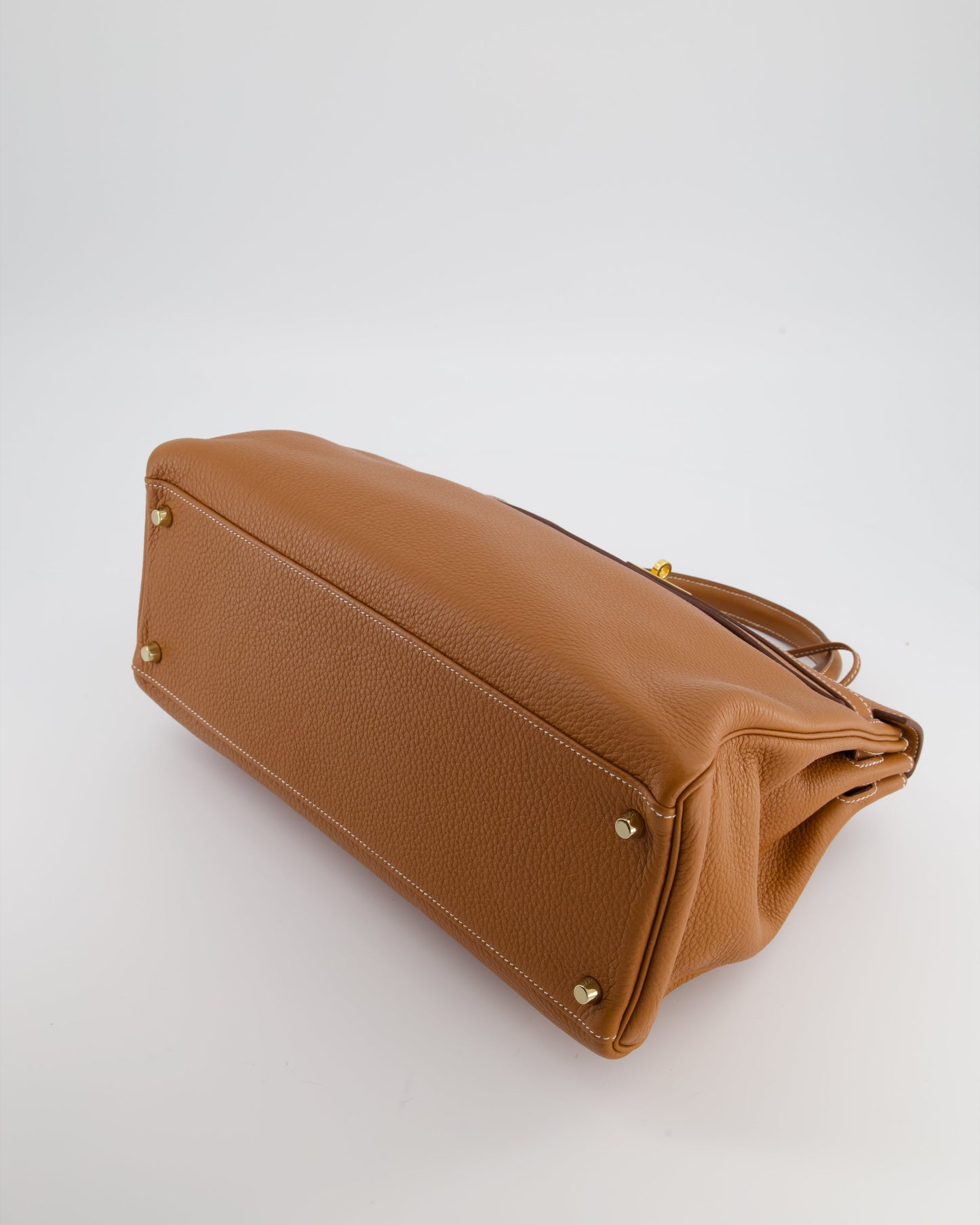 *RARE* Herm�s Kelly 35 Retourne Bag in Gold Togo Leather with Gold Hardware