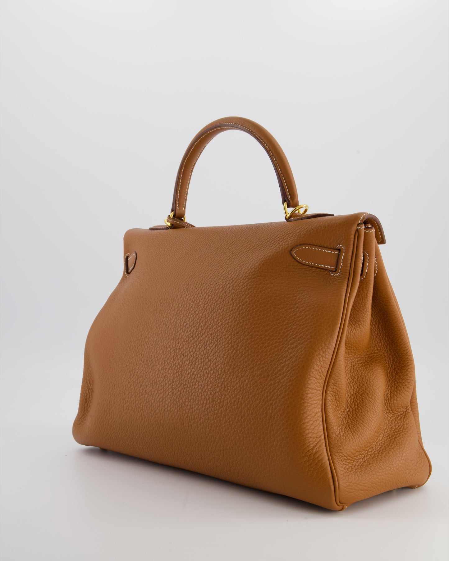 *RARE* Herm�s Kelly 35 Retourne Bag in Gold Togo Leather with Gold Hardware