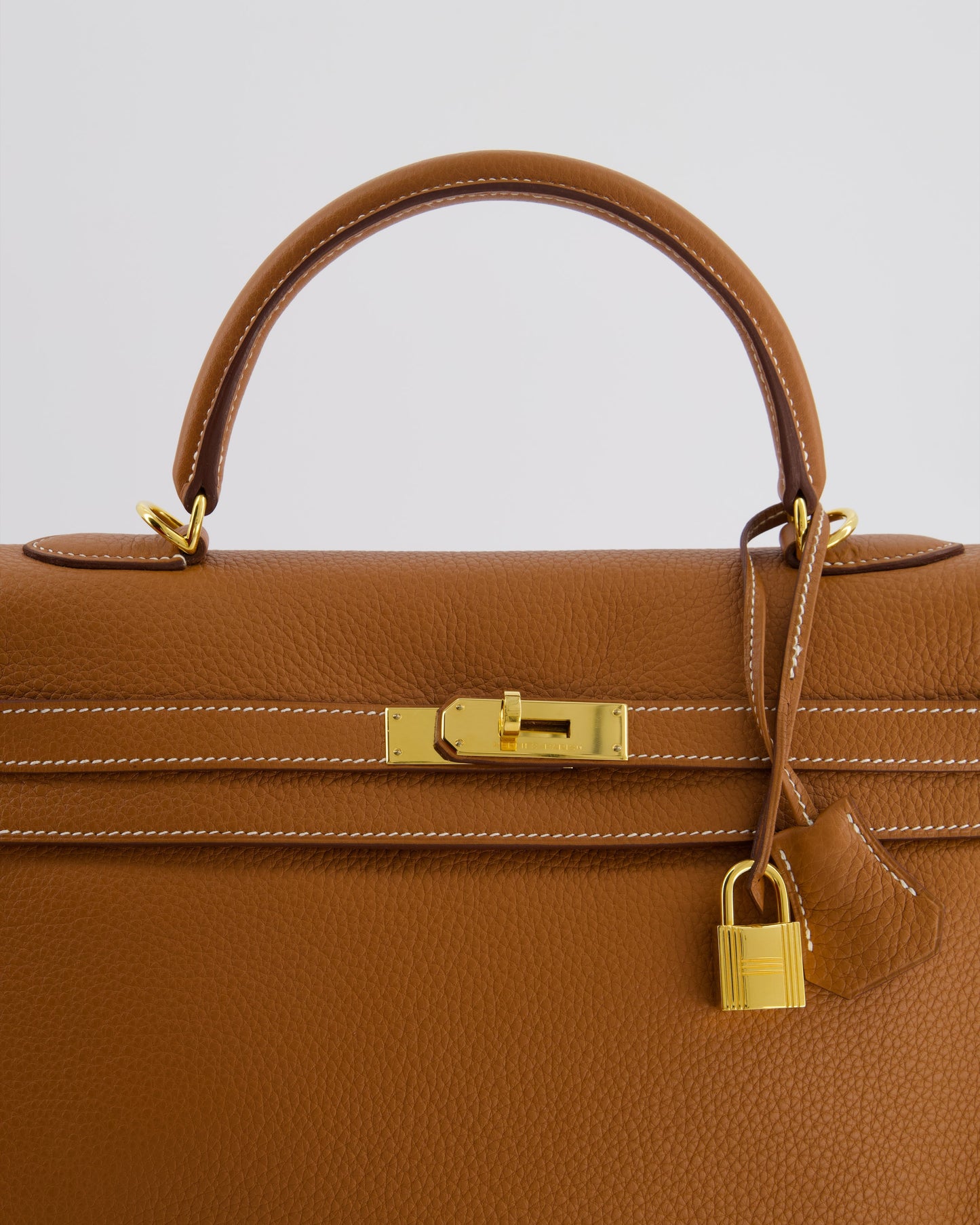 *RARE* Herm�s Kelly 35 Retourne Bag in Gold Togo Leather with Gold Hardware