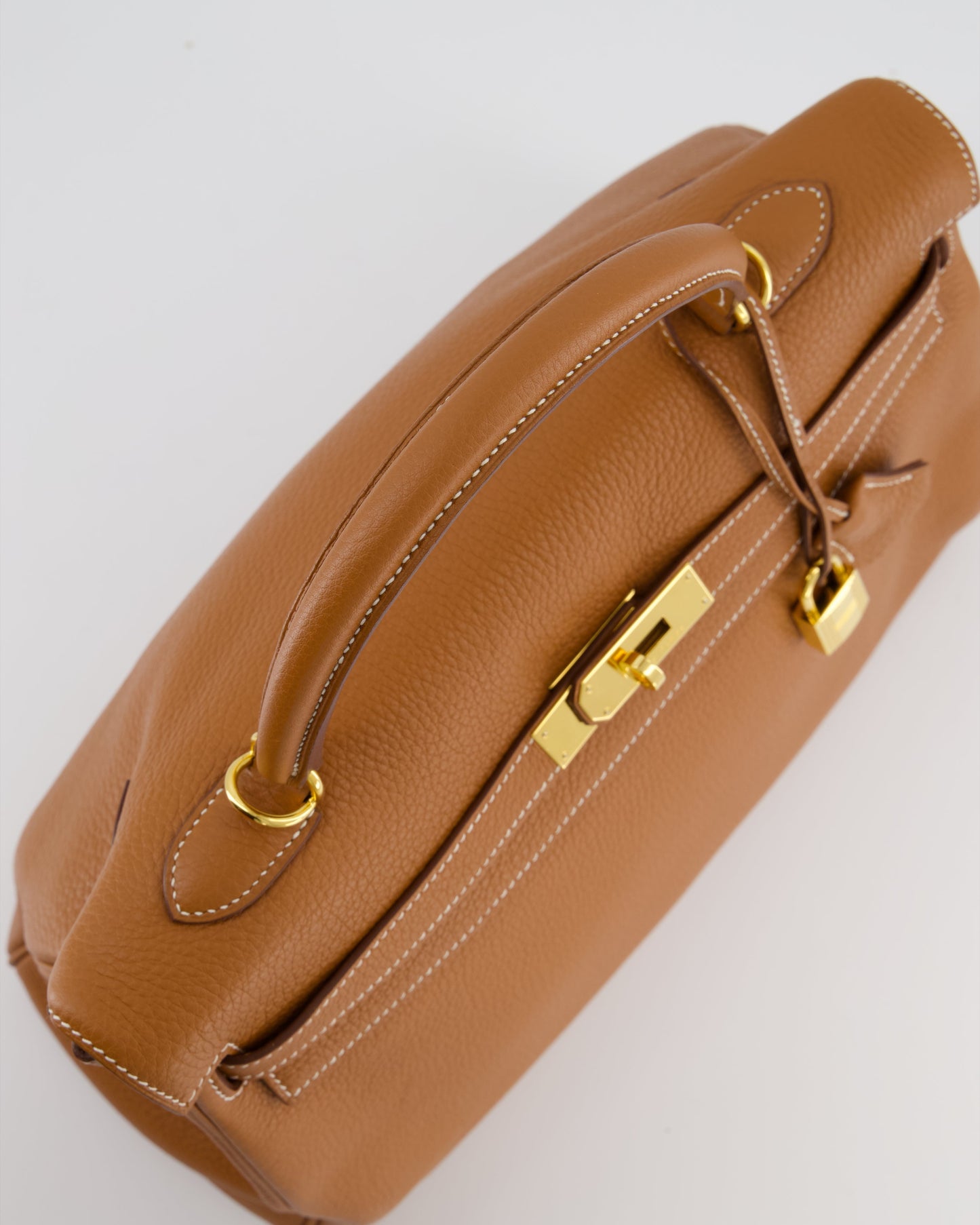 *RARE* Herm�s Kelly 35 Retourne Bag in Gold Togo Leather with Gold Hardware