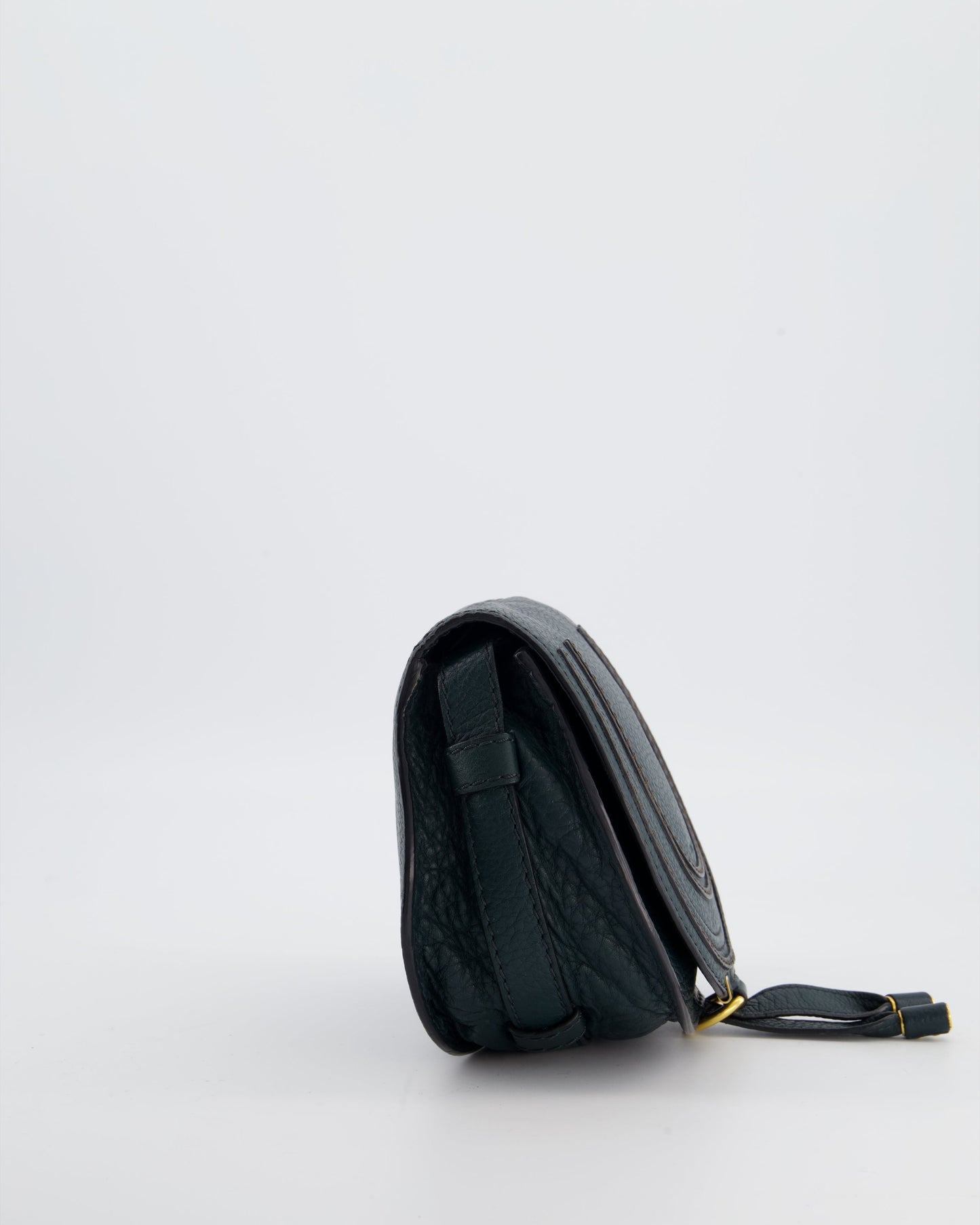 Chloé Forest Green Marcie Cross Body Bag with Gold Hardware
