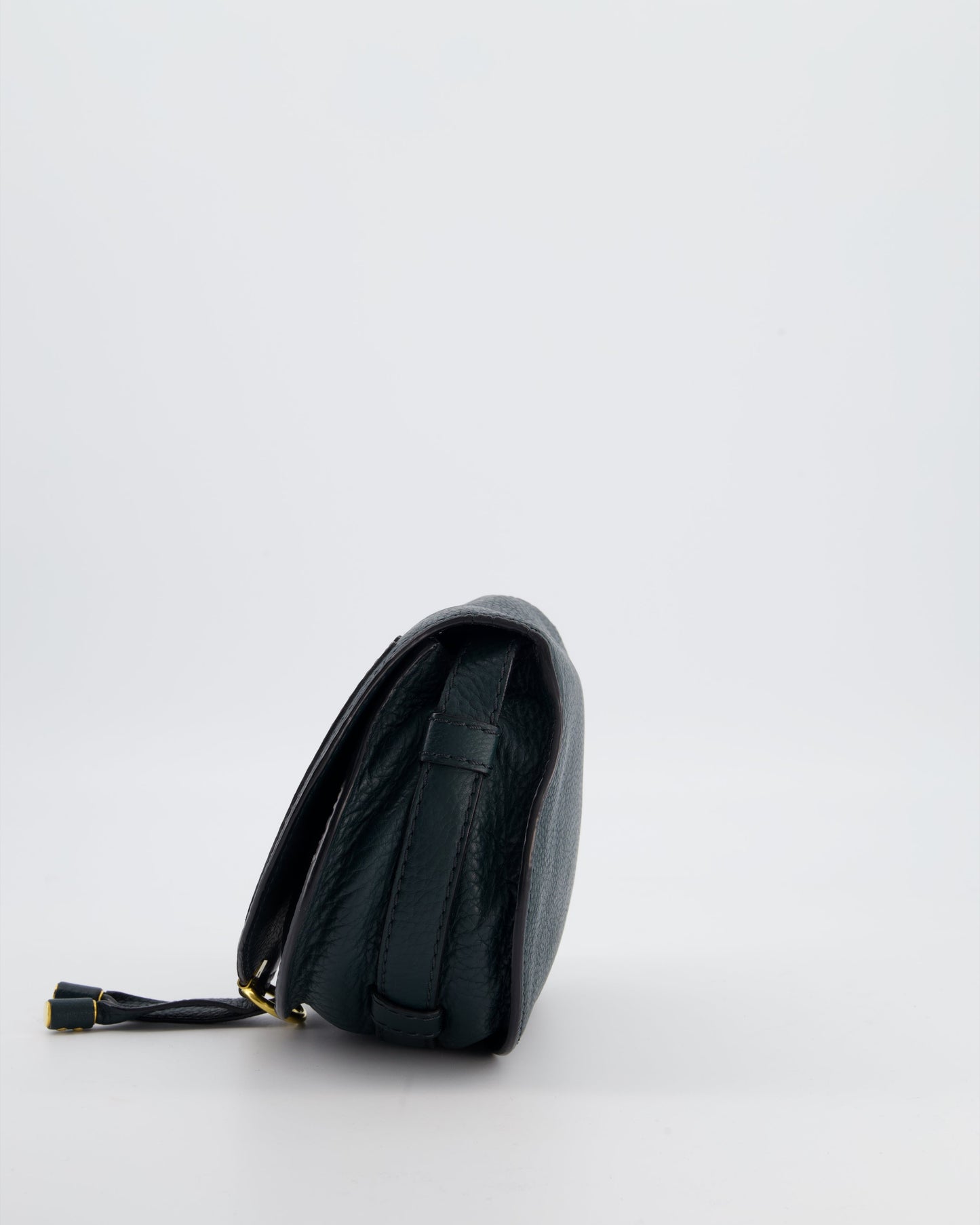 Chloé Forest Green Marcie Cross Body Bag with Gold Hardware