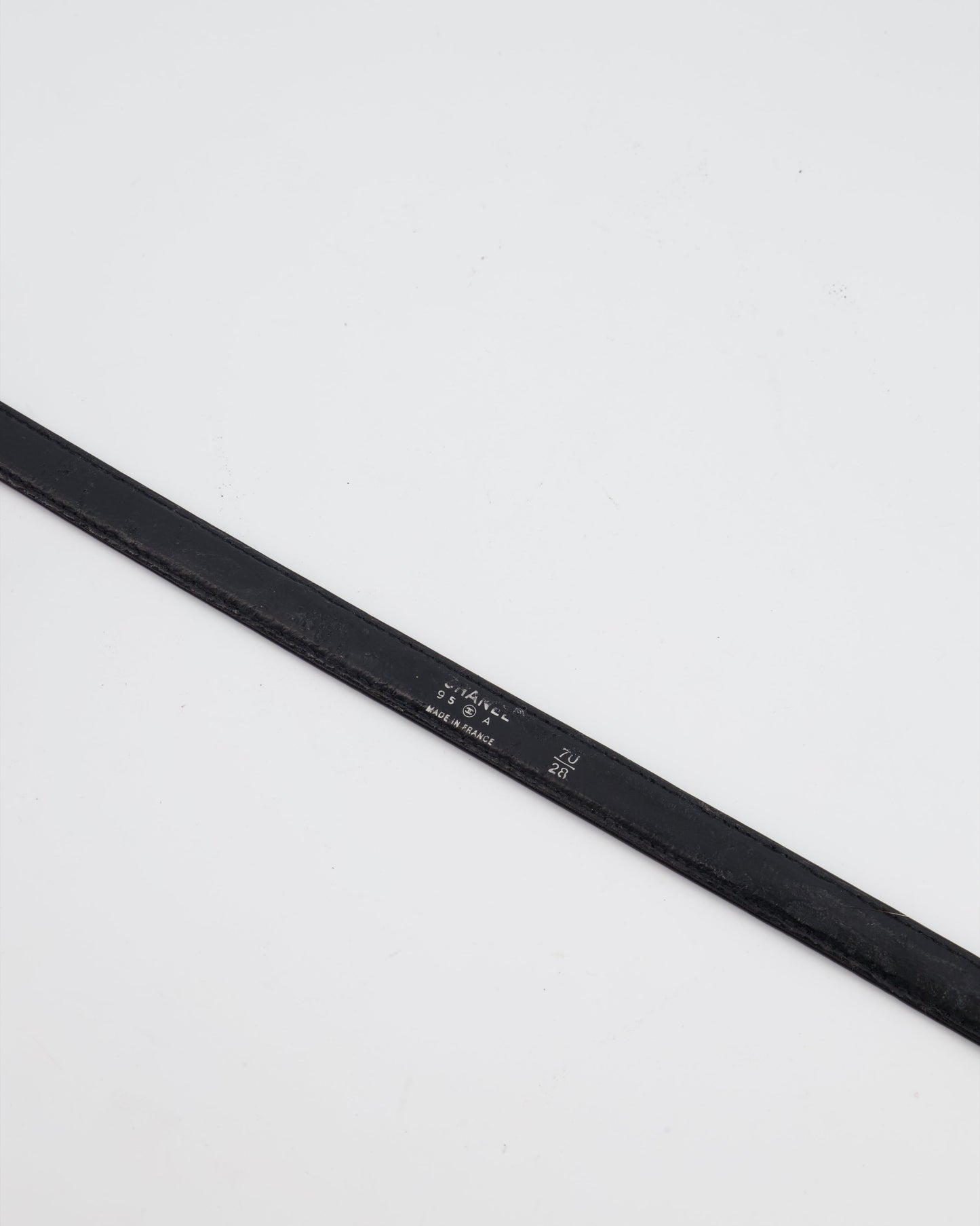 Chanel 95A Collectors Weaved Chain Buckle Belt with Logo Detail Size 70cm