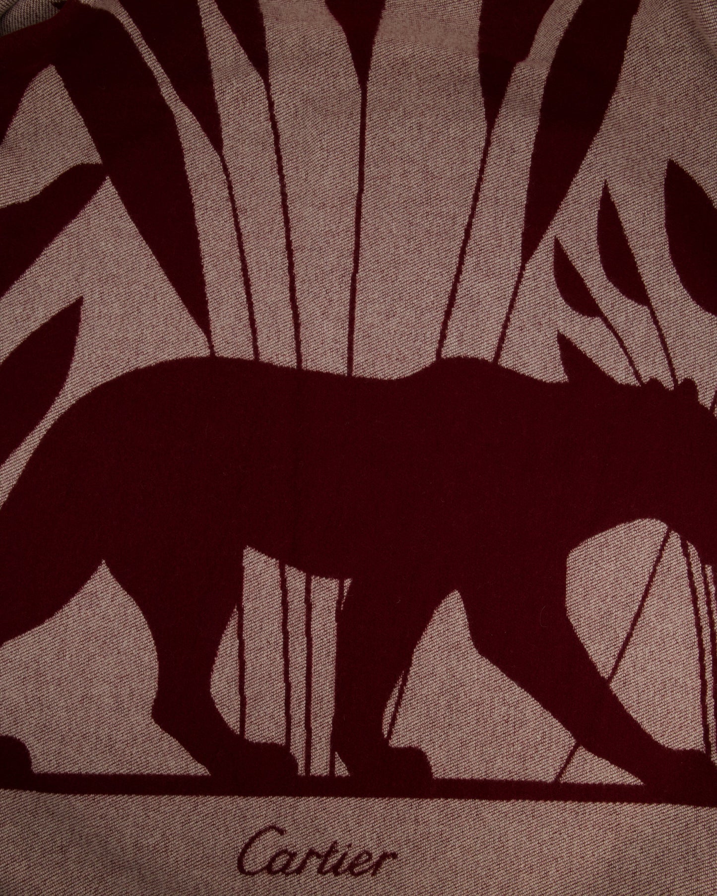 Cartier Red Panth�re Merino Wool and Cashmere Blend Blanket