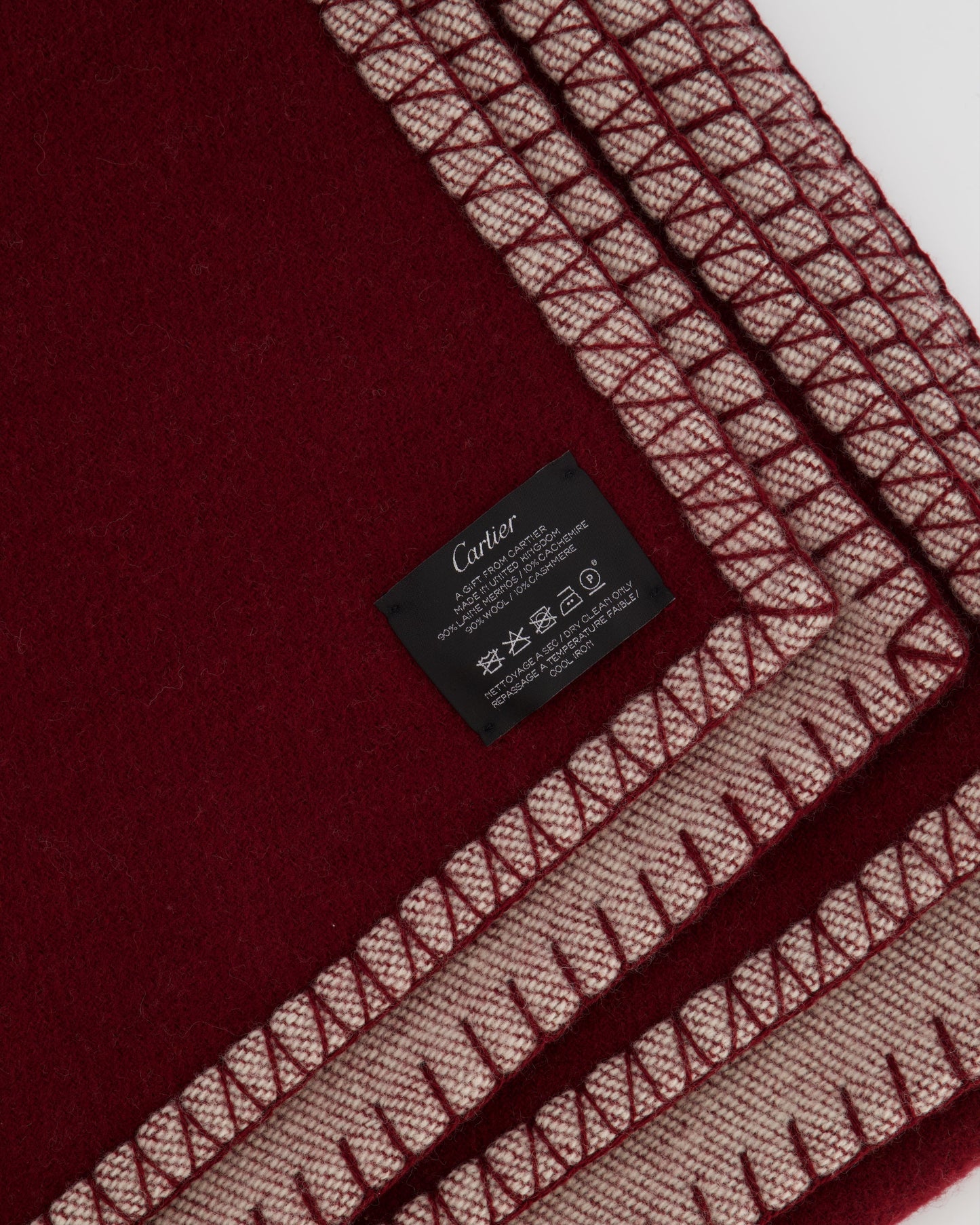 Cartier Red Panth�re Merino Wool and Cashmere Blend Blanket