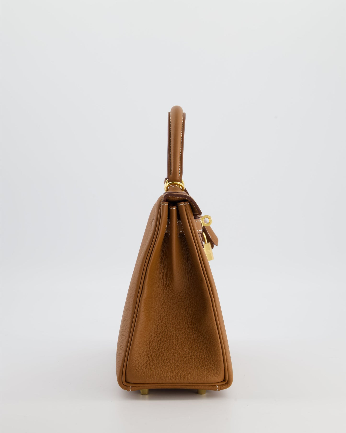 Herm�s Kelly 25 Retourne Bag in Gold Togo Leather with Gold Hardware