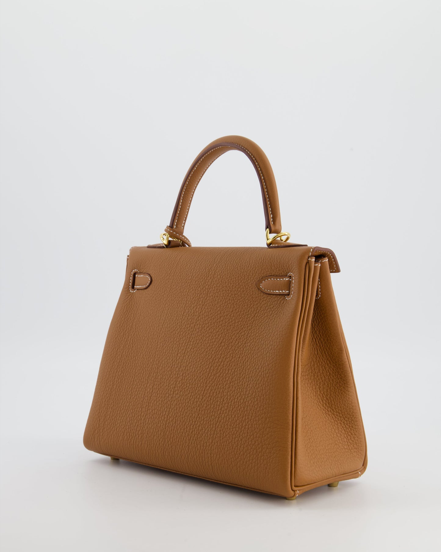 Herm�s Kelly 25 Retourne Bag in Gold Togo Leather with Gold Hardware