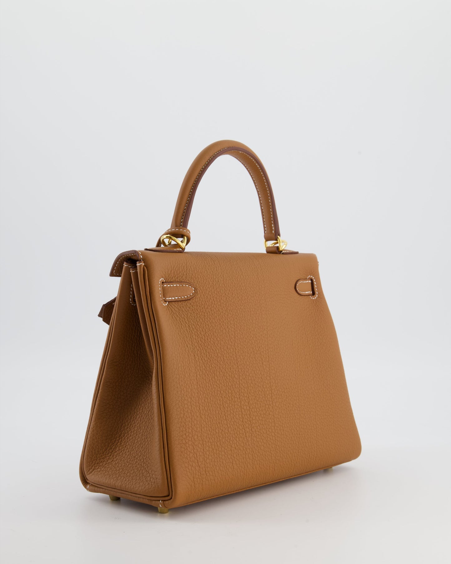Herm�s Kelly 25 Retourne Bag in Gold Togo Leather with Gold Hardware