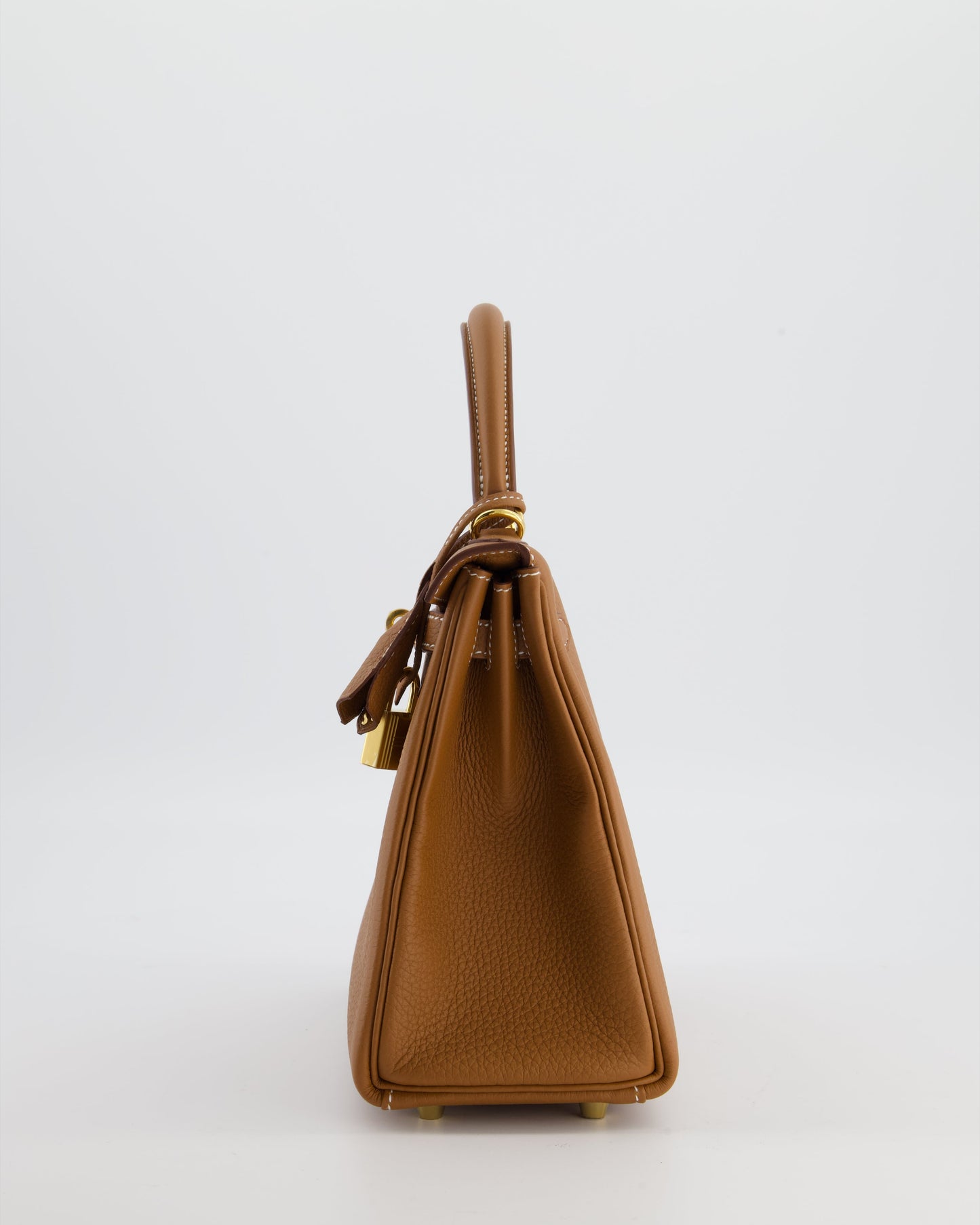 Herm�s Kelly 25 Retourne Bag in Gold Togo Leather with Gold Hardware