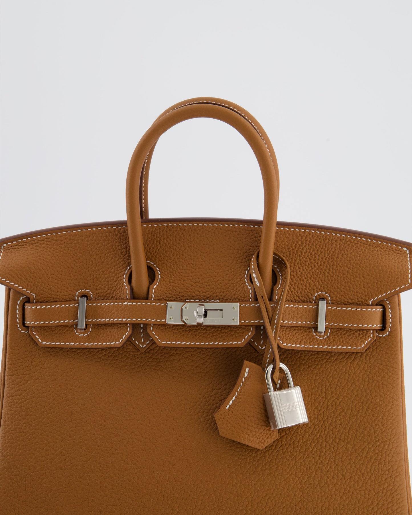*HOT* Herm�s Birkin 25 Retourne Bag in Gold Togo Leather with Palladium Hardware