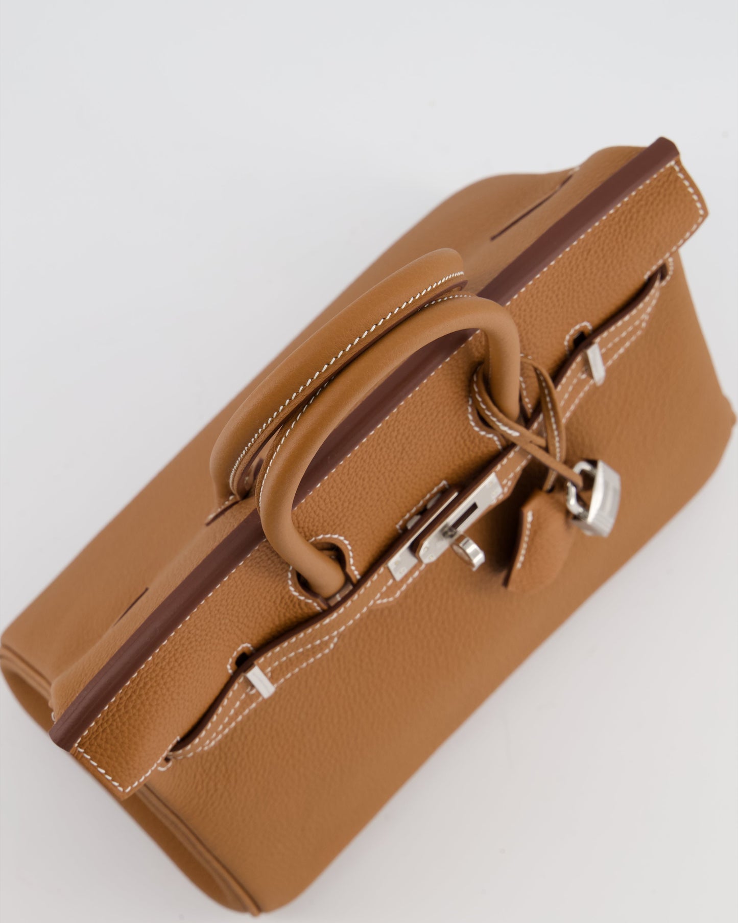 *HOT* Herm�s Birkin 25 Retourne Bag in Gold Togo Leather with Palladium Hardware