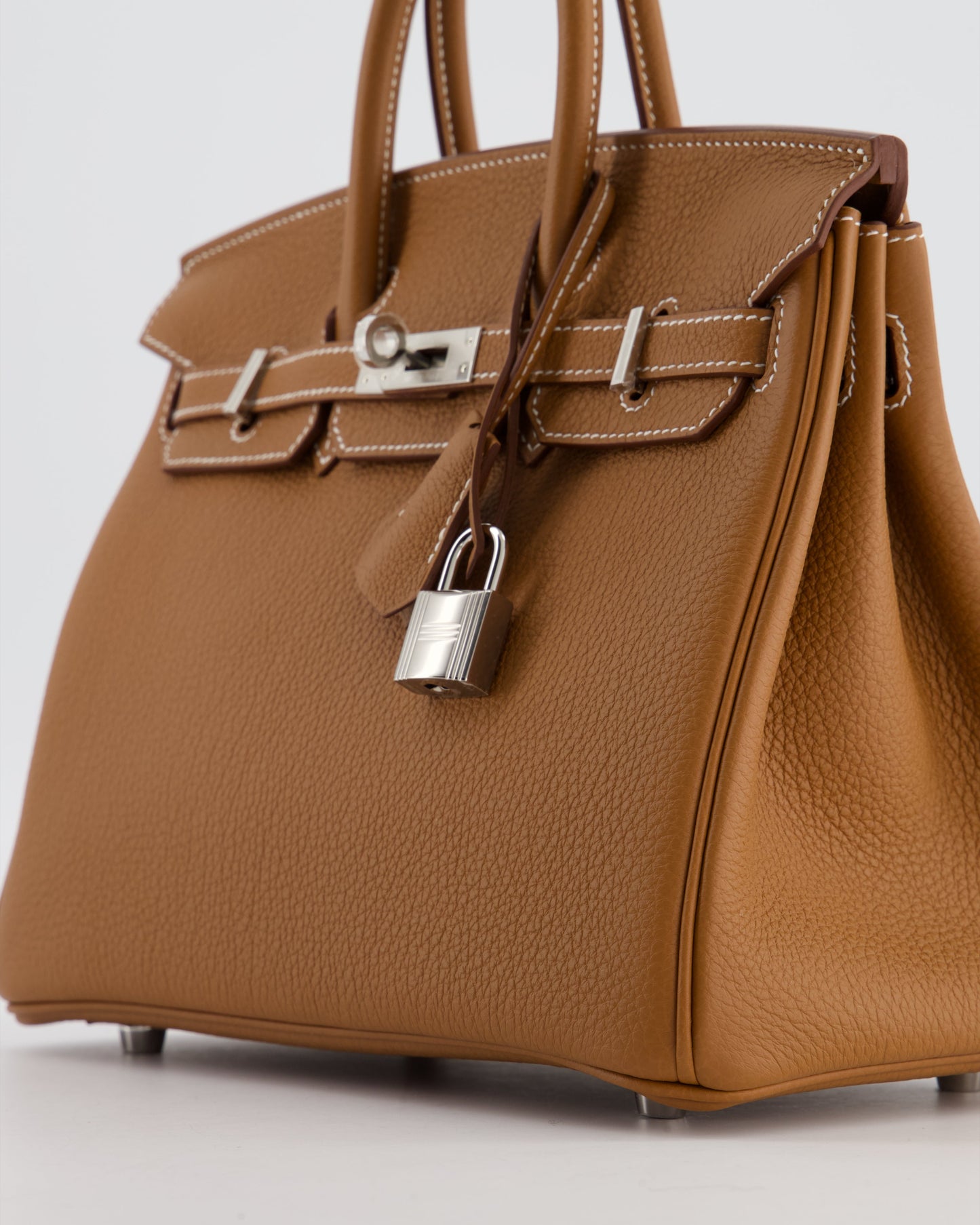 *HOT* Herm�s Birkin 25 Retourne Bag in Gold Togo Leather with Palladium Hardware