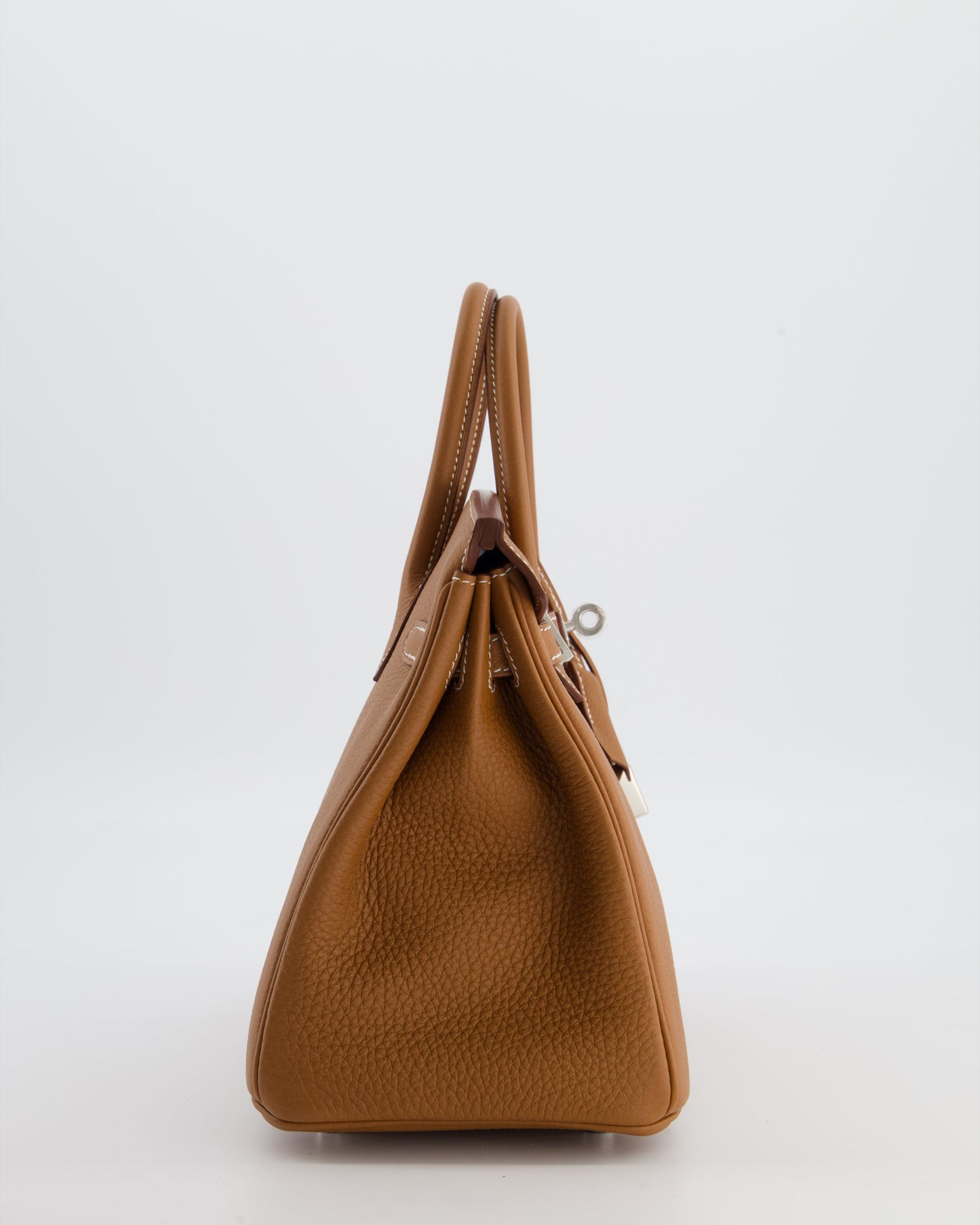 *HOT* Herm�s Birkin 25 Retourne Bag in Gold Togo Leather with Palladium Hardware