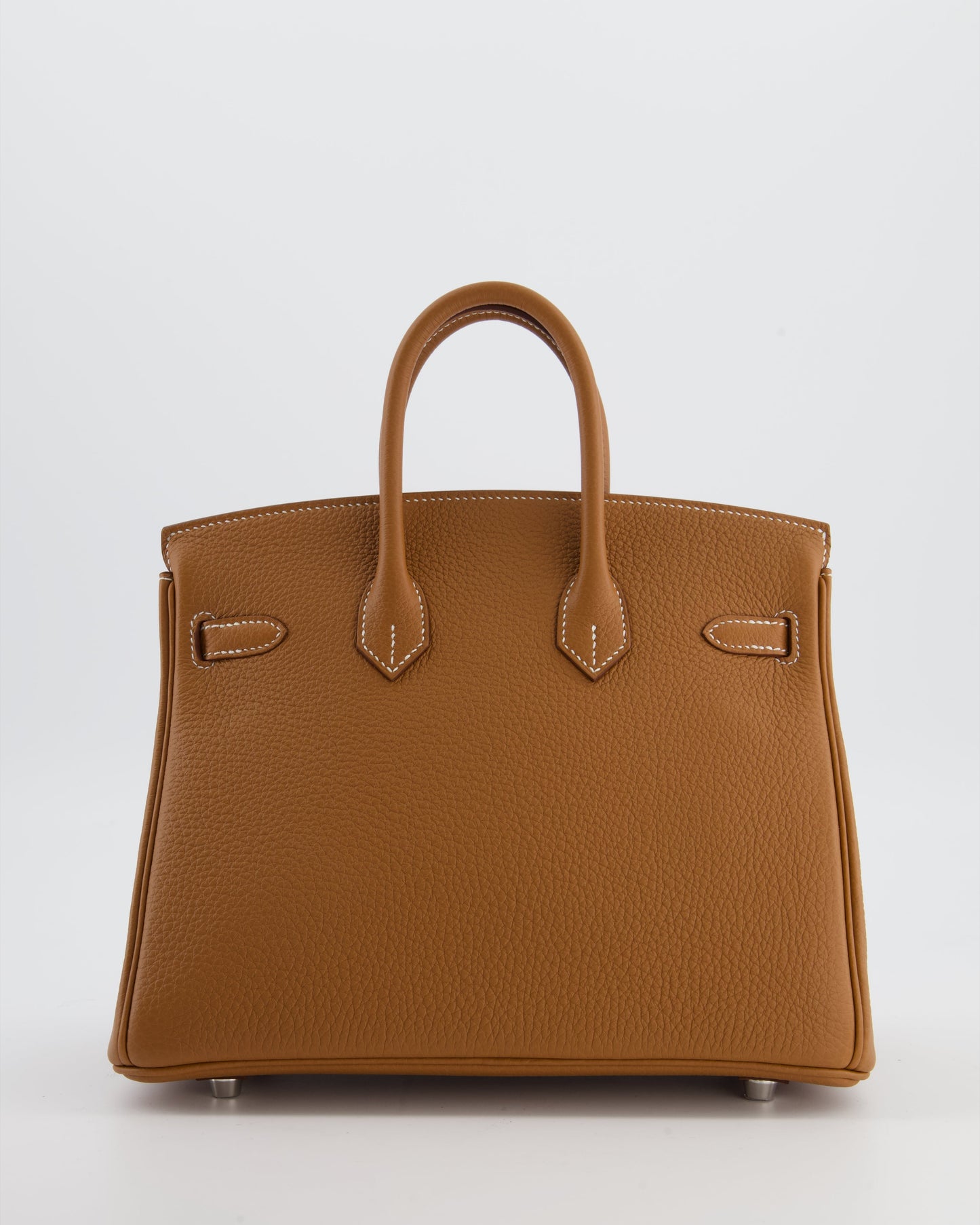 *HOT* Herm�s Birkin 25 Retourne Bag in Gold Togo Leather with Palladium Hardware