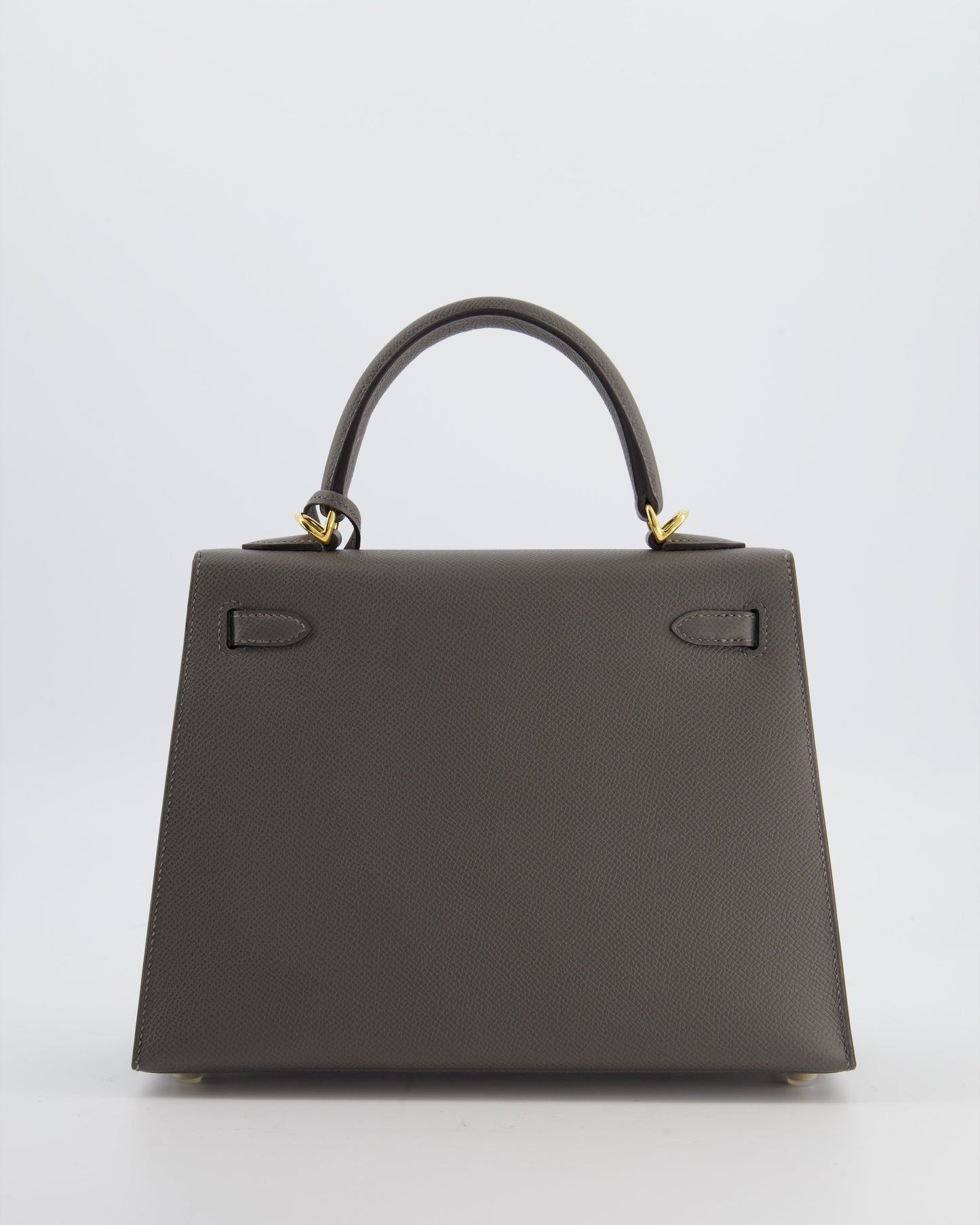 *HOT* Herm�s Kelly 25 Sellier Bag in Gris Meyer Epsom Leather with Gold Hardware