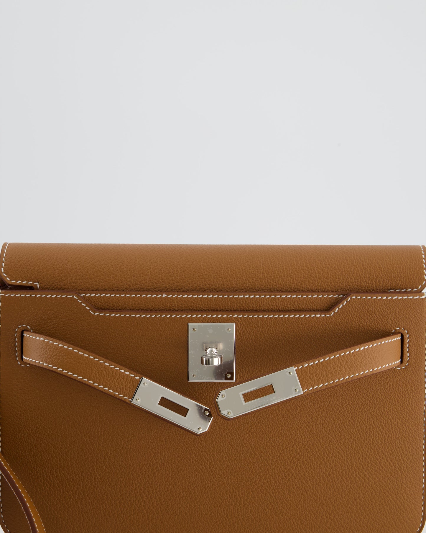 *RARE* Herm�s Kelly Depeches 25 Bag in Gold Togo Leather with Palladium Hardware