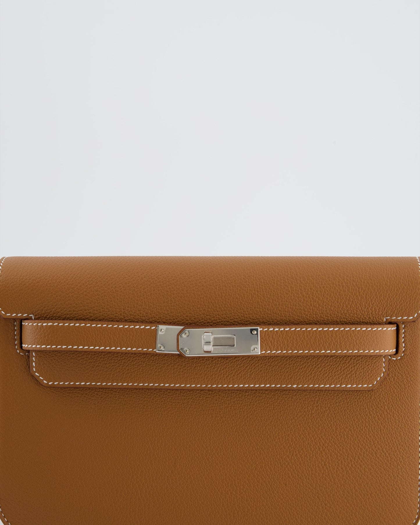 *RARE* Herm�s Kelly Depeches 25 Bag in Gold Togo Leather with Palladium Hardware