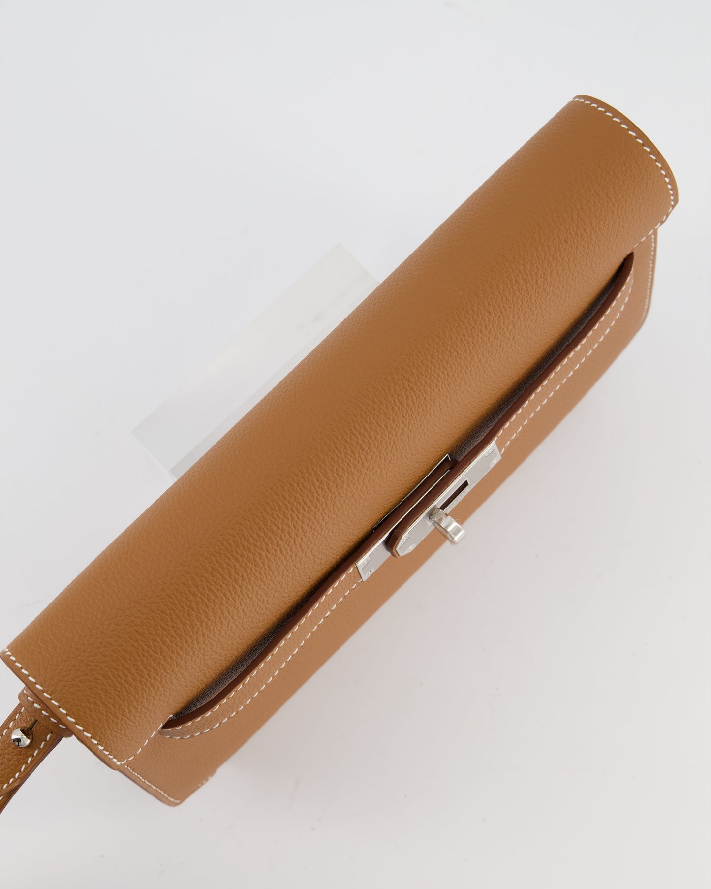 *RARE* Herm�s Kelly Depeches 25 Bag in Gold Togo Leather with Palladium Hardware