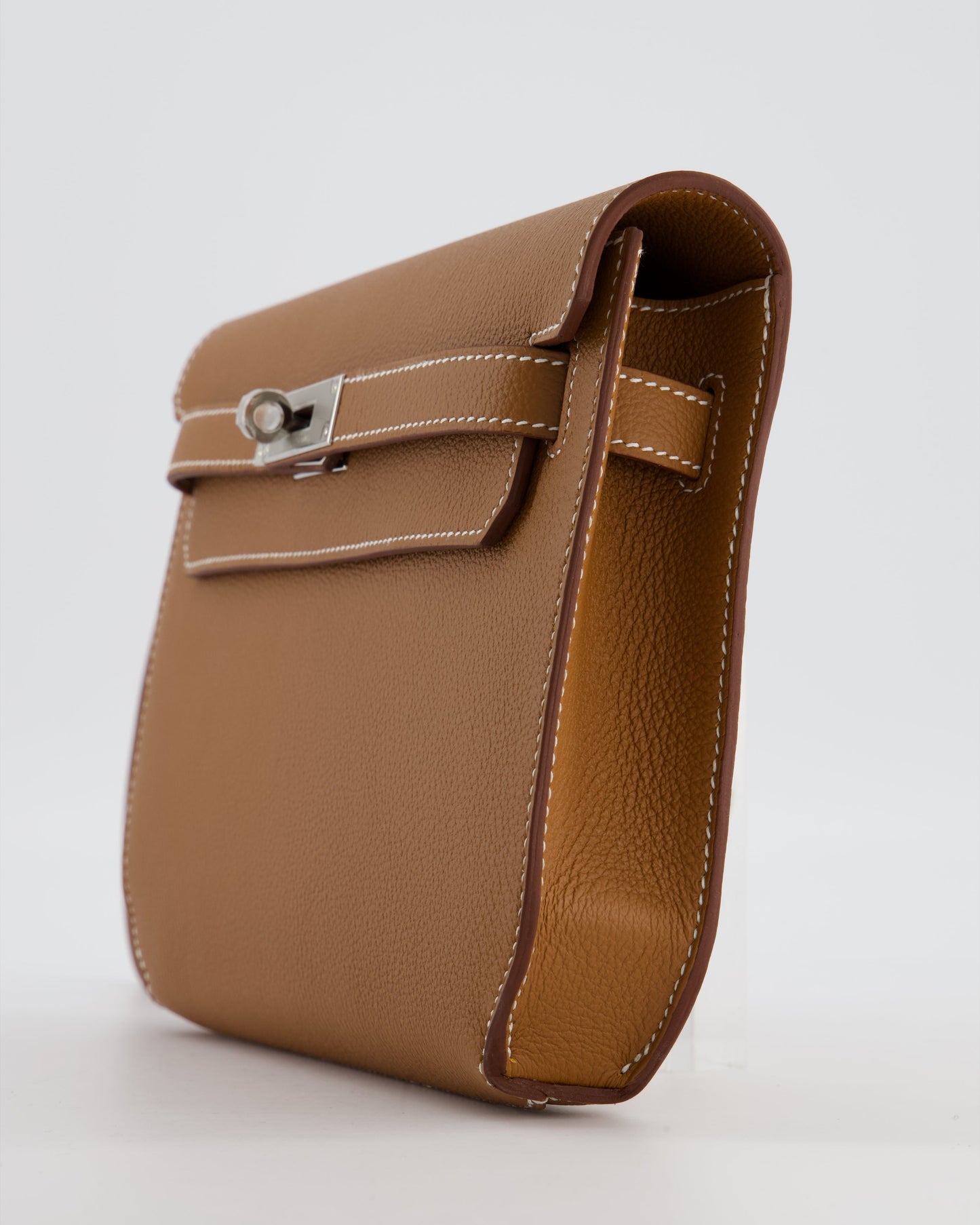 *RARE* Herm�s Kelly Depeches 25 Bag in Gold Togo Leather with Palladium Hardware