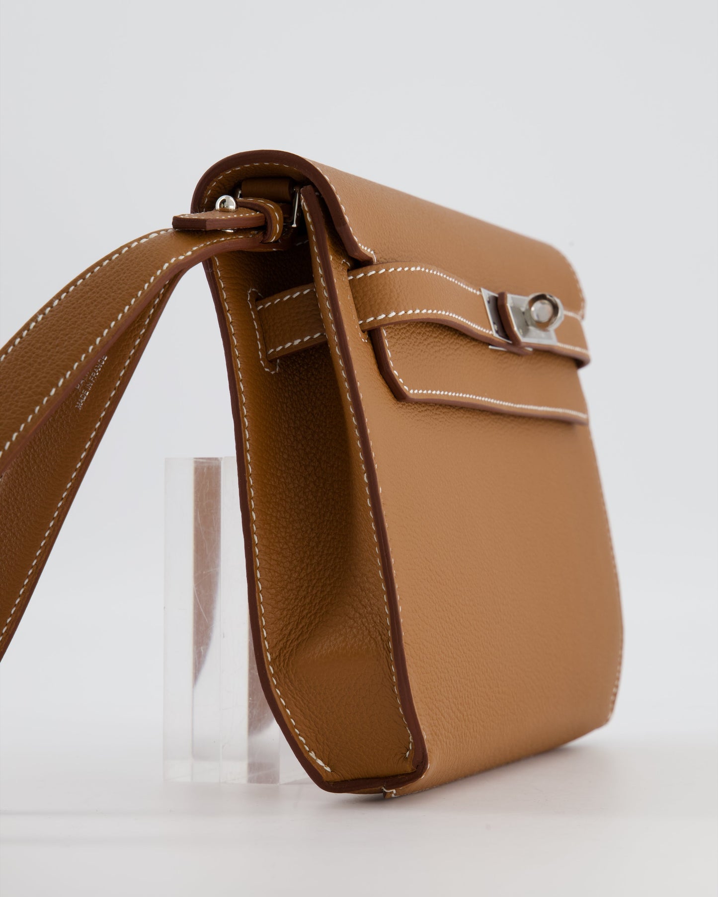 *RARE* Herm�s Kelly Depeches 25 Bag in Gold Togo Leather with Palladium Hardware
