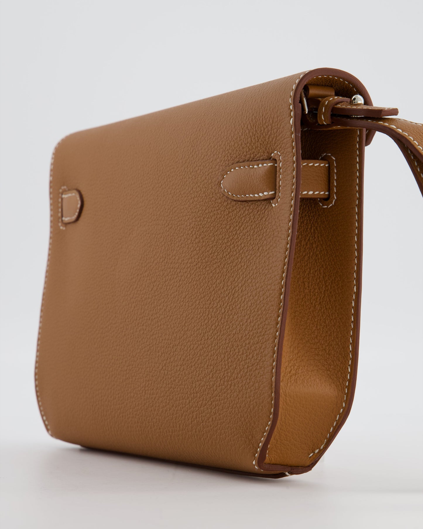 *RARE* Herm�s Kelly Depeches 25 Bag in Gold Togo Leather with Palladium Hardware