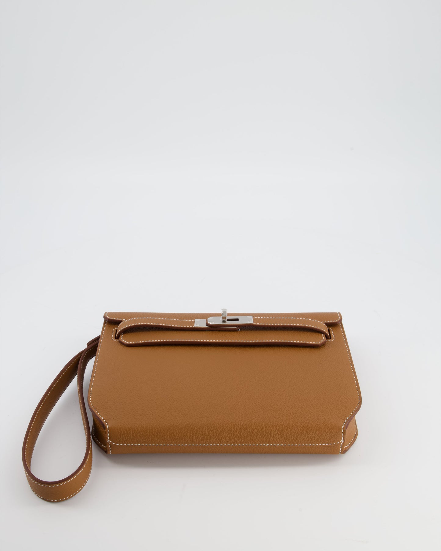 *RARE* Herm�s Kelly Depeches 25 Bag in Gold Togo Leather with Palladium Hardware