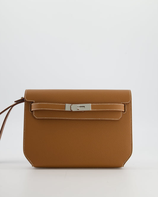 *RARE* Herm�s Kelly Depeches 25 Bag in Gold Togo Leather with Palladium Hardware