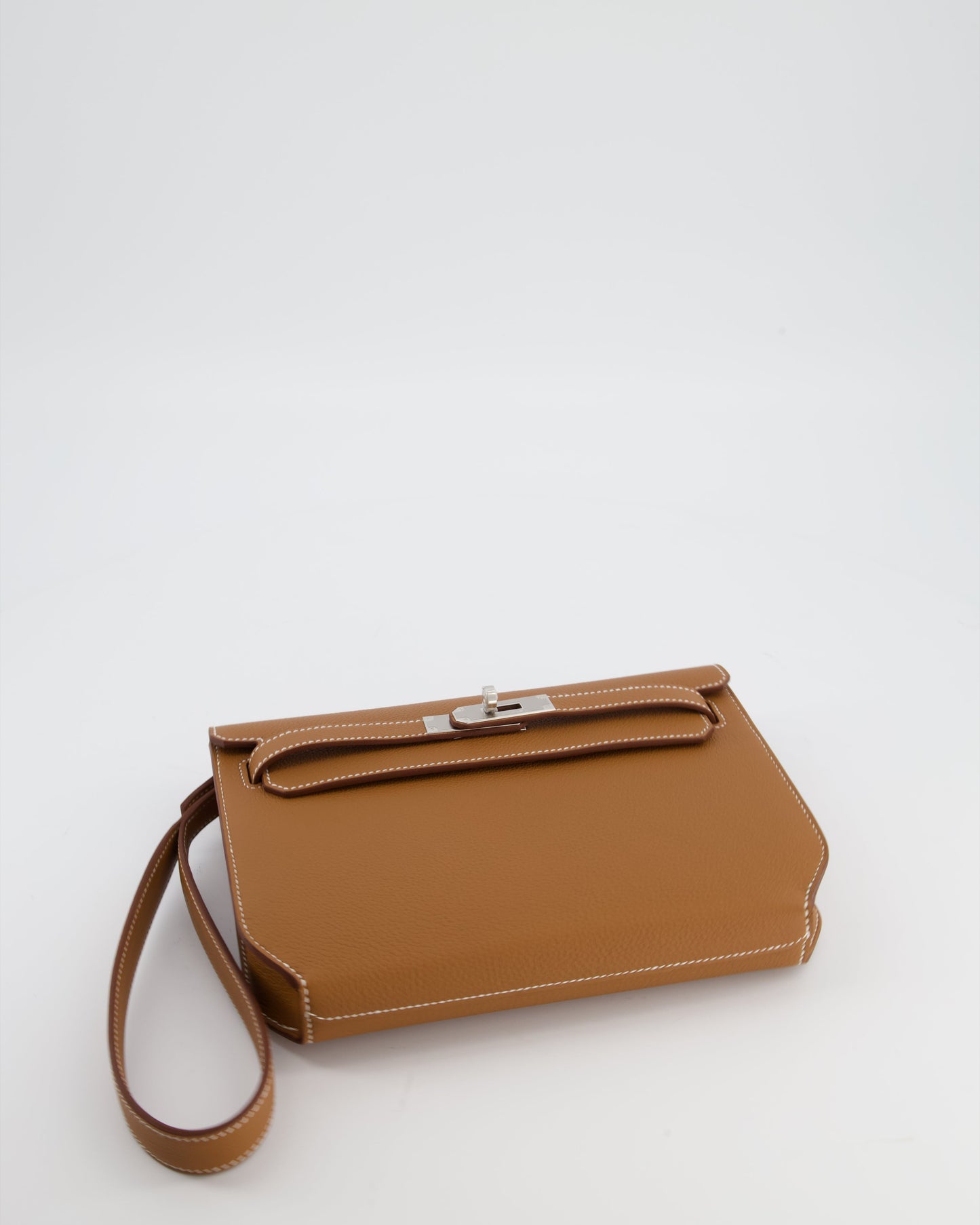*RARE* Herm�s Kelly Depeches 25 Bag in Gold Togo Leather with Palladium Hardware
