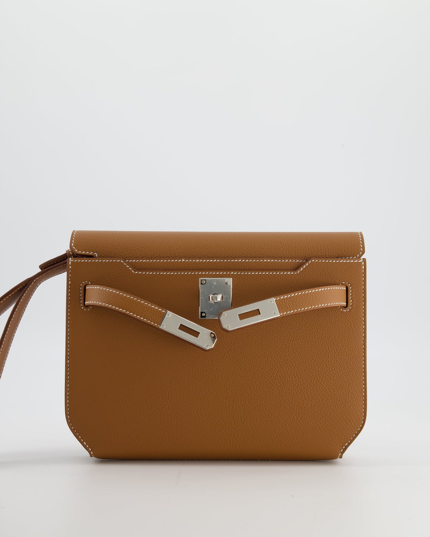 *RARE* Herm�s Kelly Depeches 25 Bag in Gold Togo Leather with Palladium Hardware