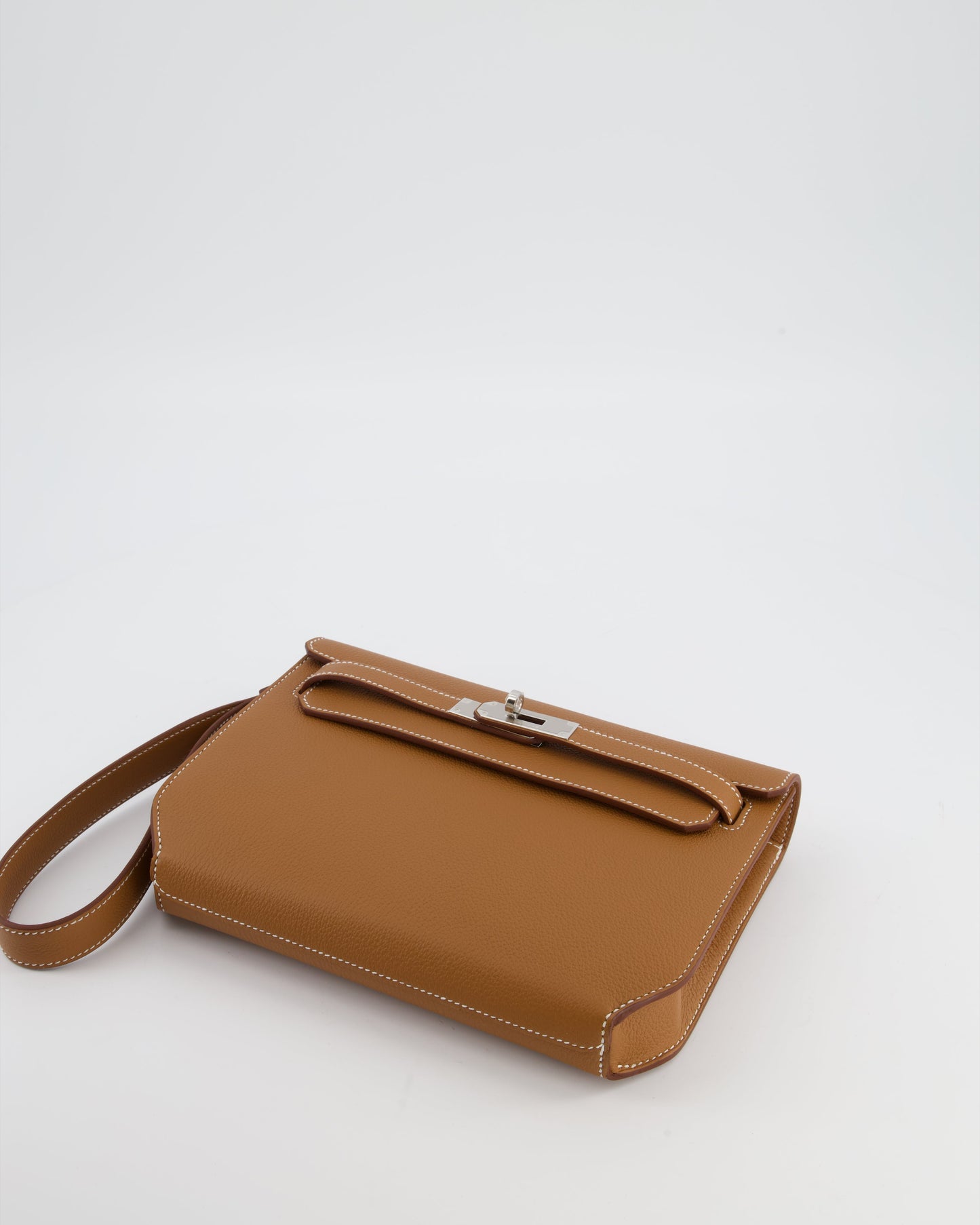 *RARE* Herm�s Kelly Depeches 25 Bag in Gold Togo Leather with Palladium Hardware