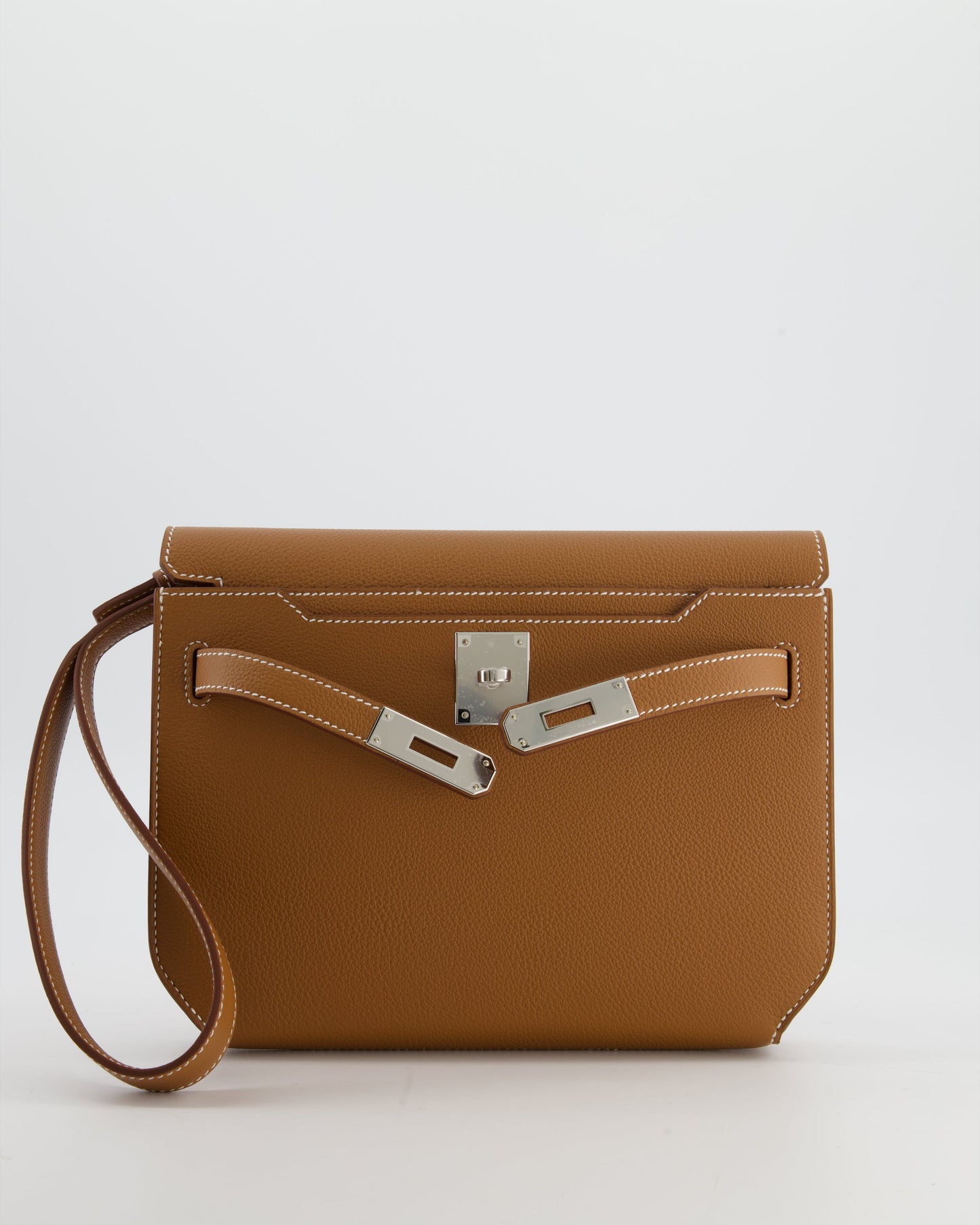 *RARE* Herm�s Kelly Depeches 25 Bag in Gold Togo Leather with Palladium Hardware