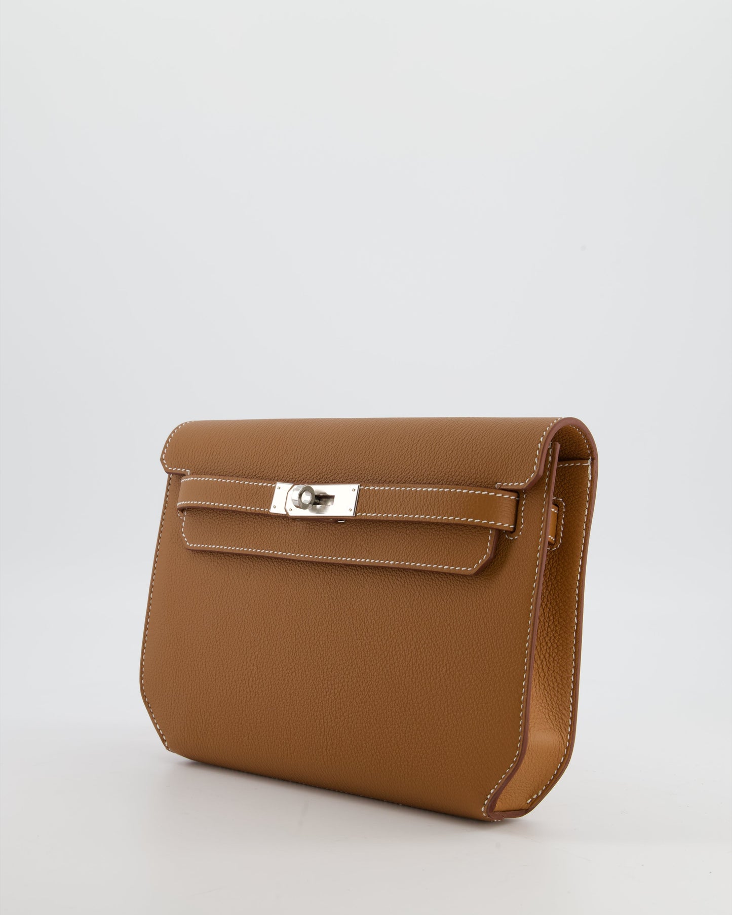 *RARE* Herm�s Kelly Depeches 25 Bag in Gold Togo Leather with Palladium Hardware