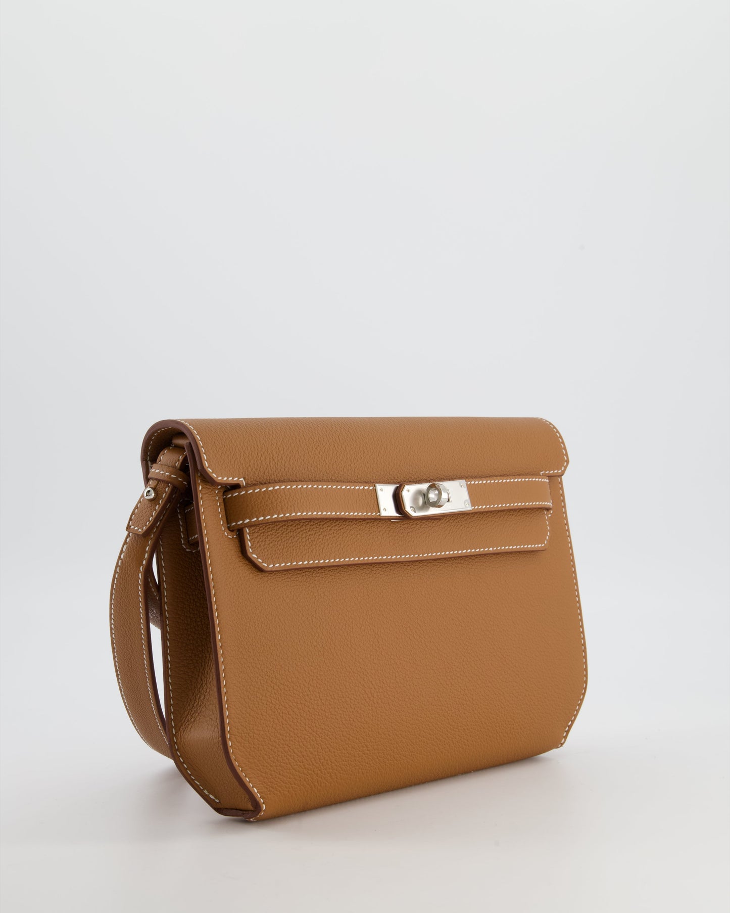 *RARE* Herm�s Kelly Depeches 25 Bag in Gold Togo Leather with Palladium Hardware