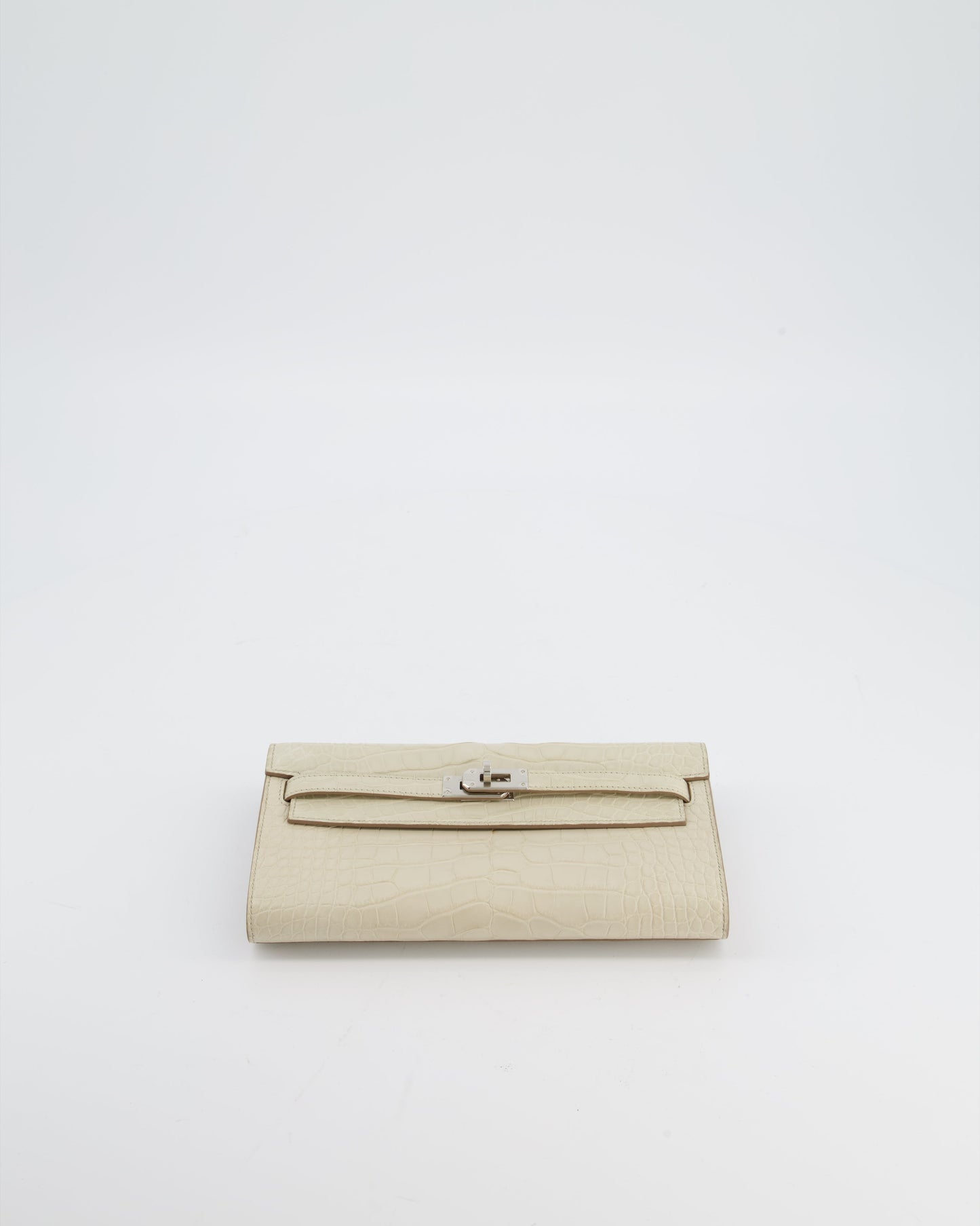 Herm�s Kelly To Go Bag in Beton Alligator Mississippiensis Leather with Palladium Hardware