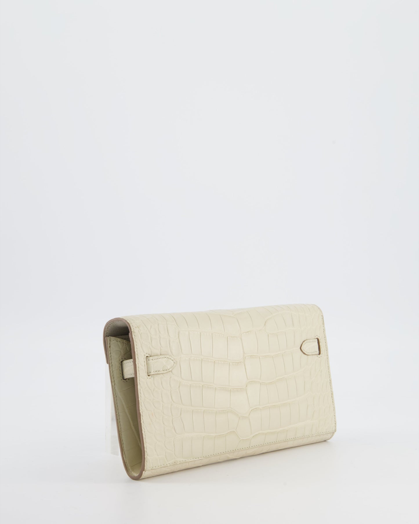 Herm�s Kelly To Go Bag in Beton Alligator Mississippiensis Leather with Palladium Hardware