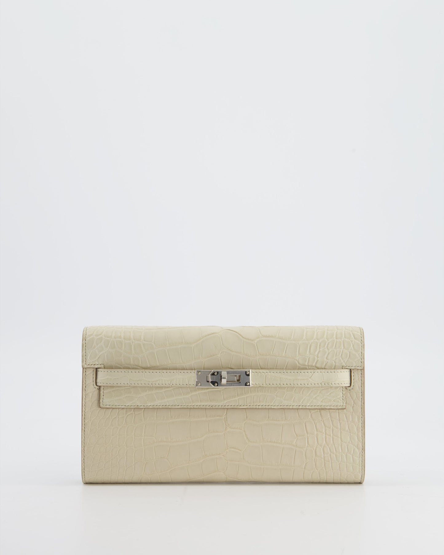 Herm�s Kelly To Go Bag in Beton Alligator Mississippiensis Leather with Palladium Hardware