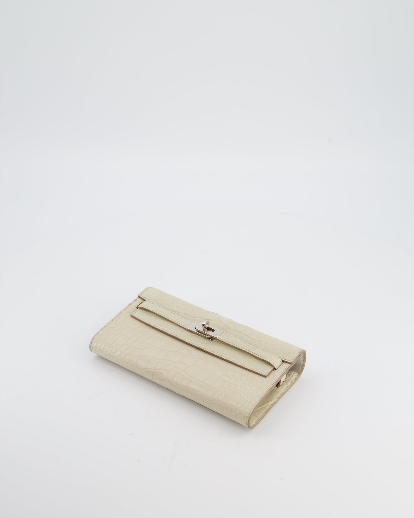 Herm�s Kelly To Go Bag in Beton Alligator Mississippiensis Leather with Palladium Hardware